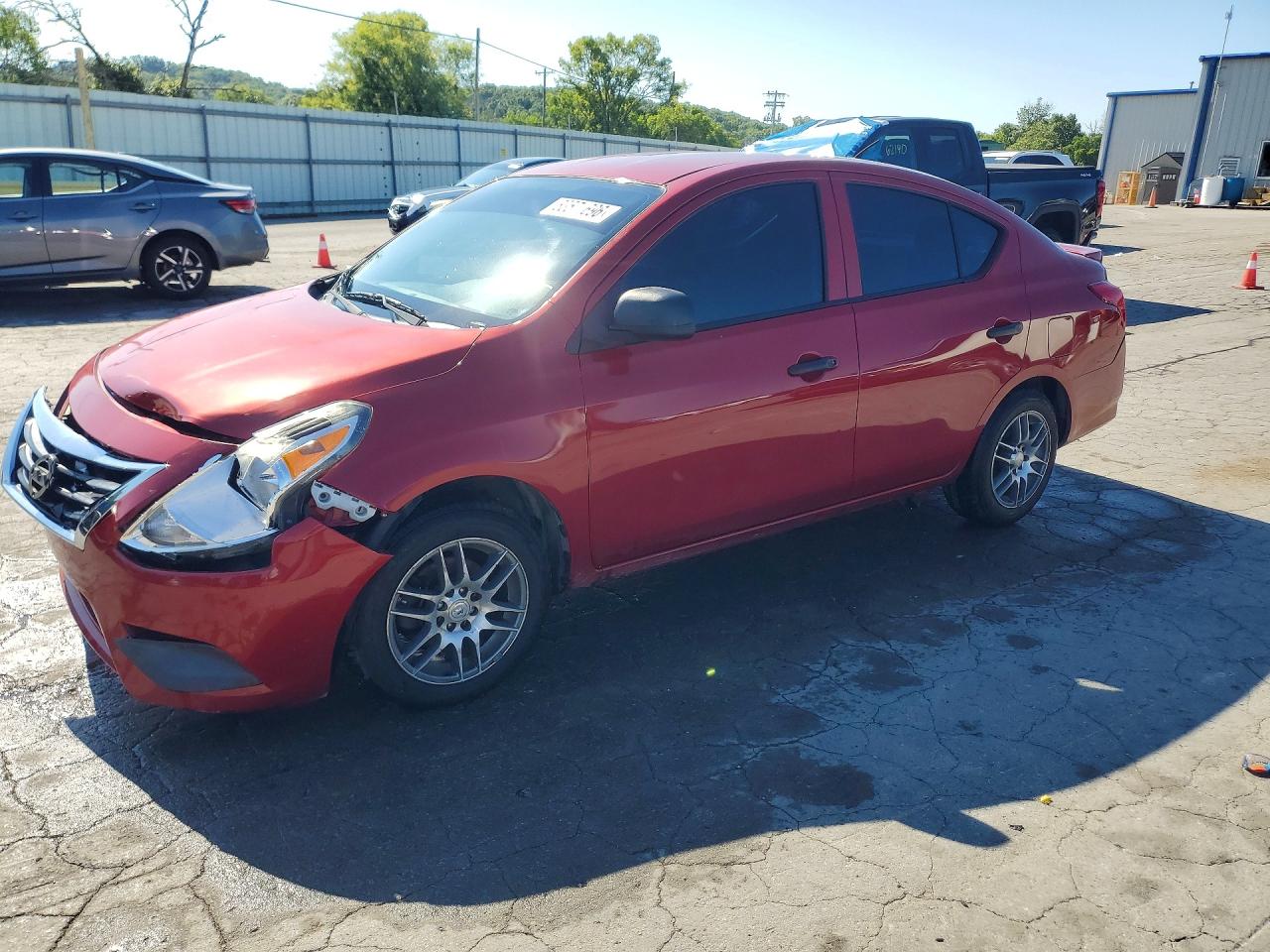 2015 Nissan Versa 1.6 S Plus Burgundy vin: 3N1CN7AP8FL903868