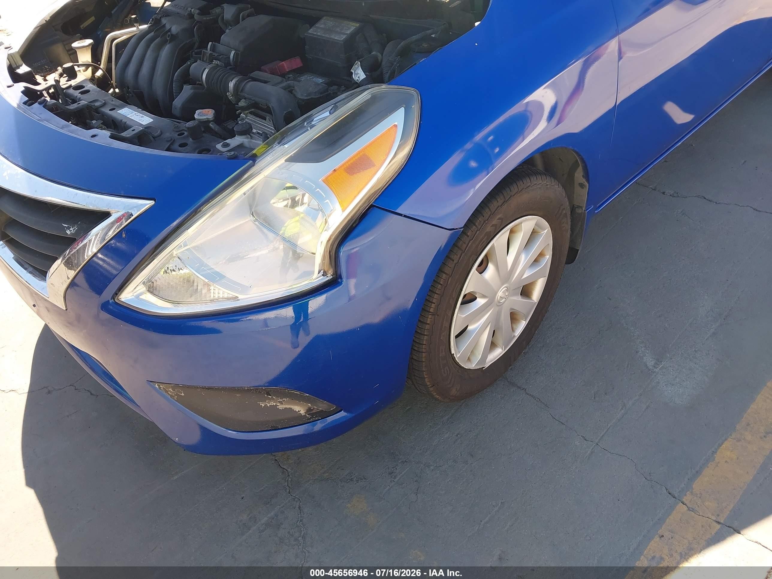 2015 Nissan Versa 1.6 Sv Blue vin: 3N1CN7AP8FL935512