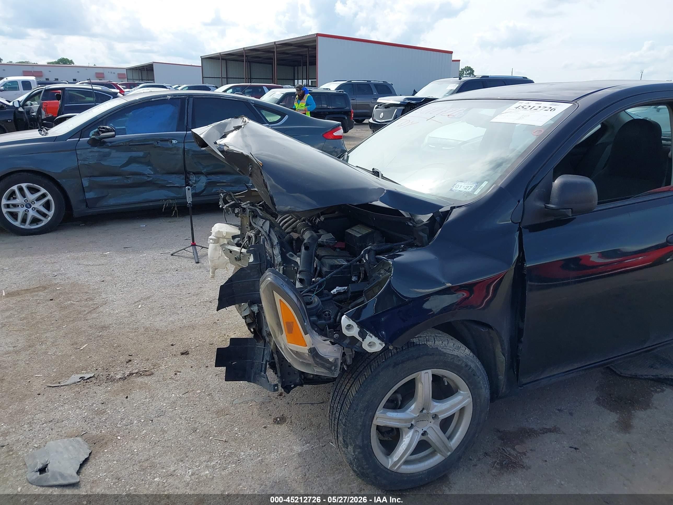 2015 Nissan Versa 1.6 S+ Black vin: 3N1CN7AP8FL943271