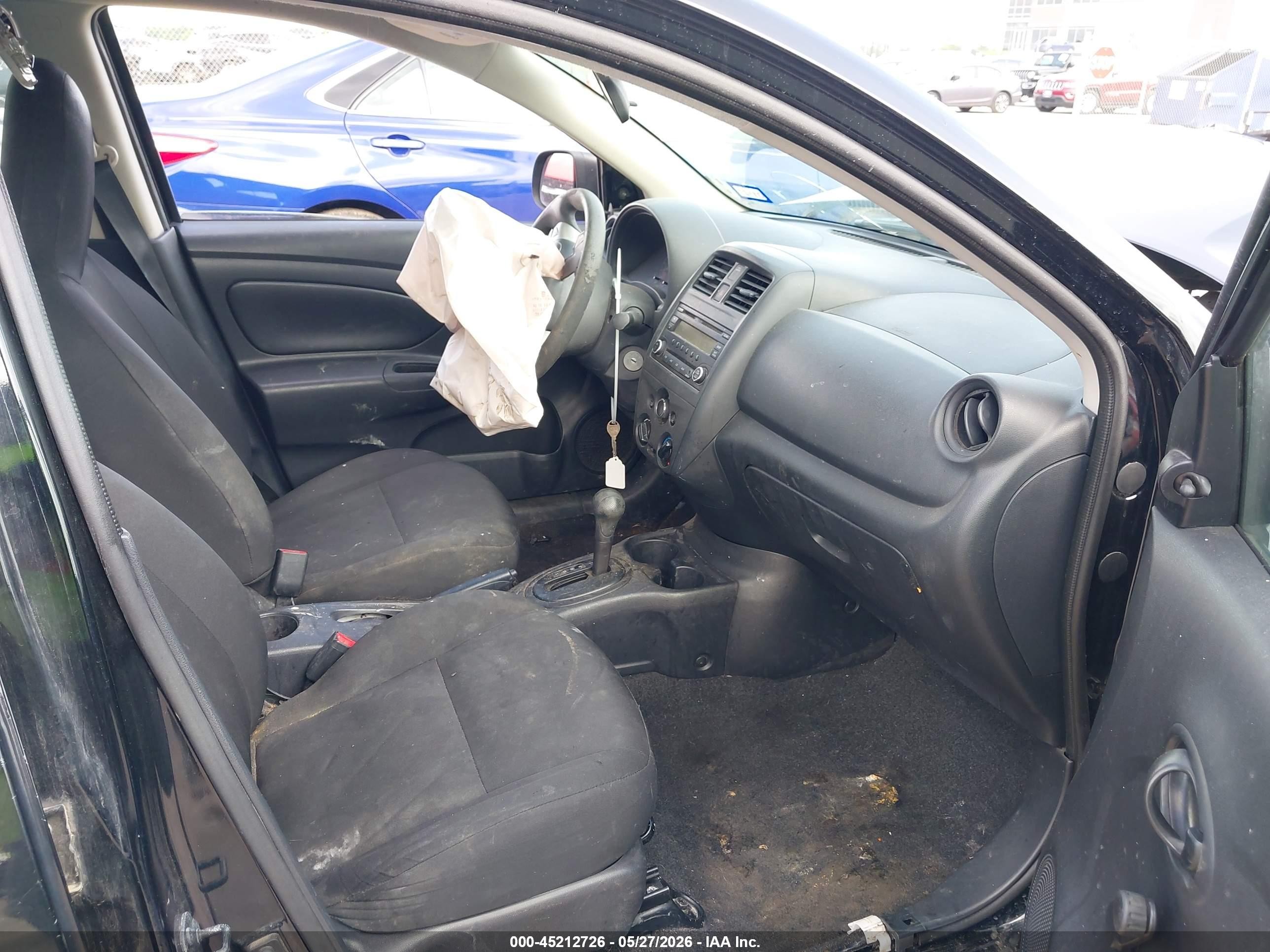 2015 Nissan Versa 1.6 S+ Black vin: 3N1CN7AP8FL943271