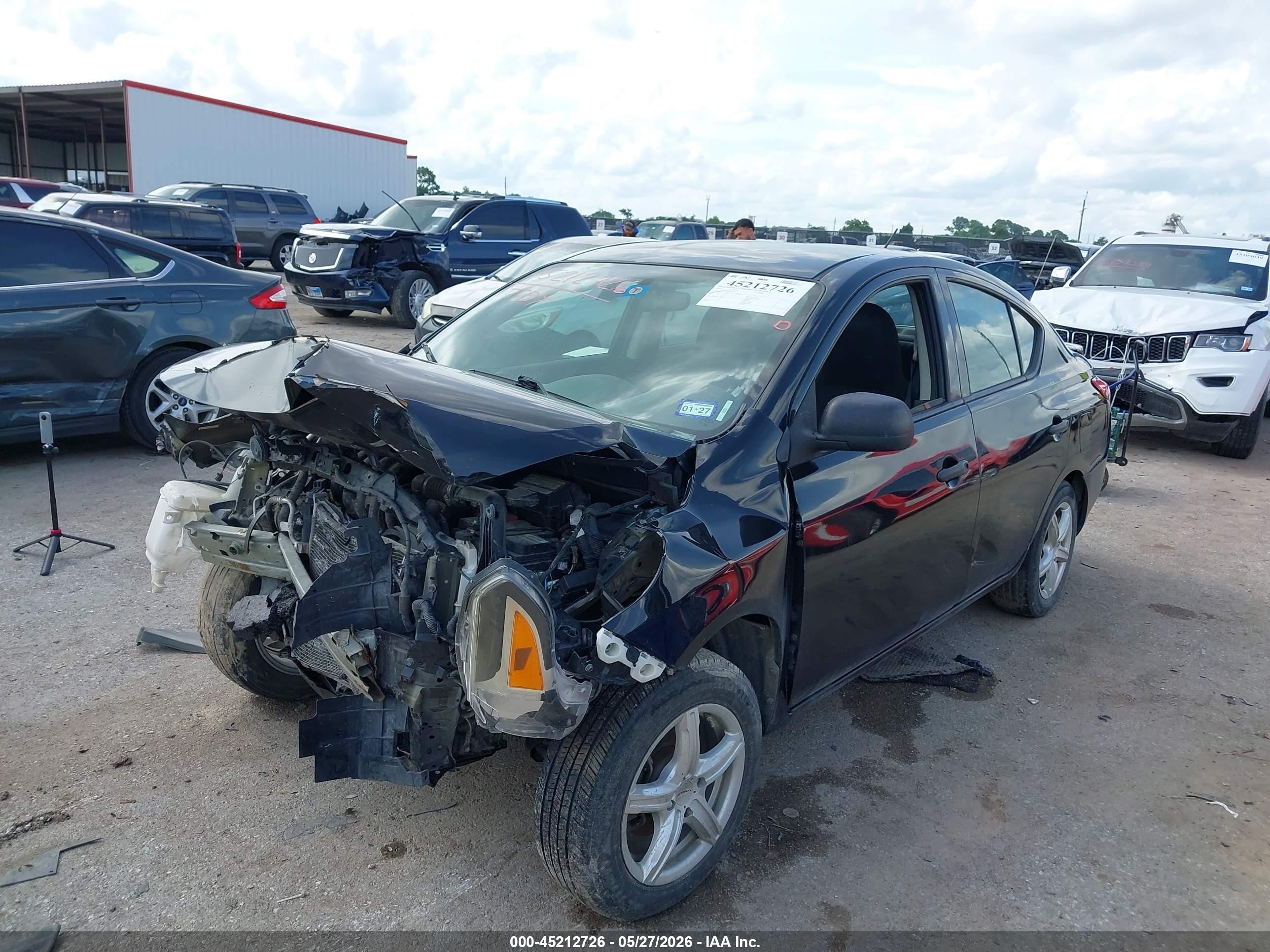 2015 Nissan Versa 1.6 S+ Black vin: 3N1CN7AP8FL943271