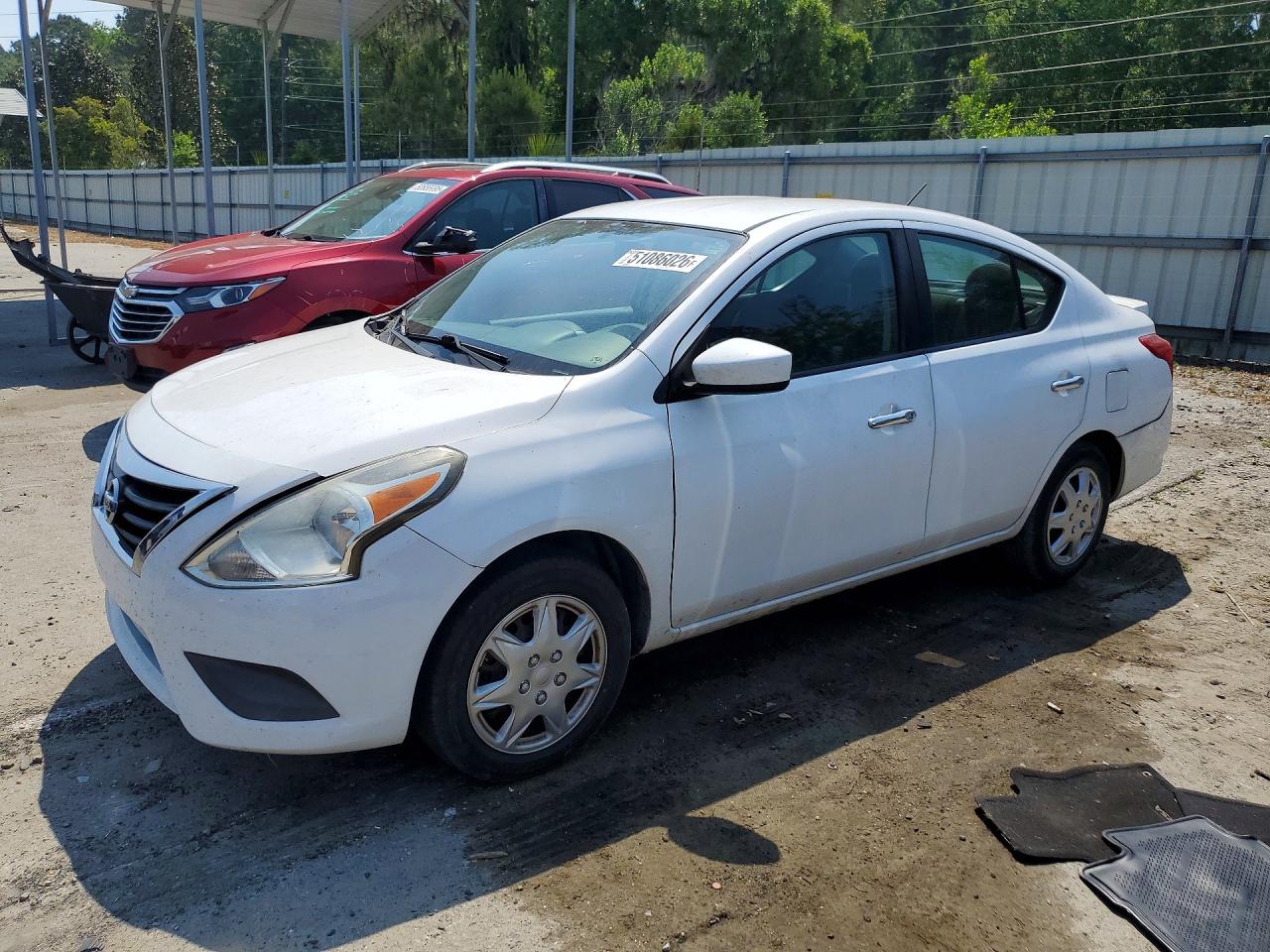 2016 Nissan Versa 1.6 Sv White vin: 3N1CN7AP8GL871487