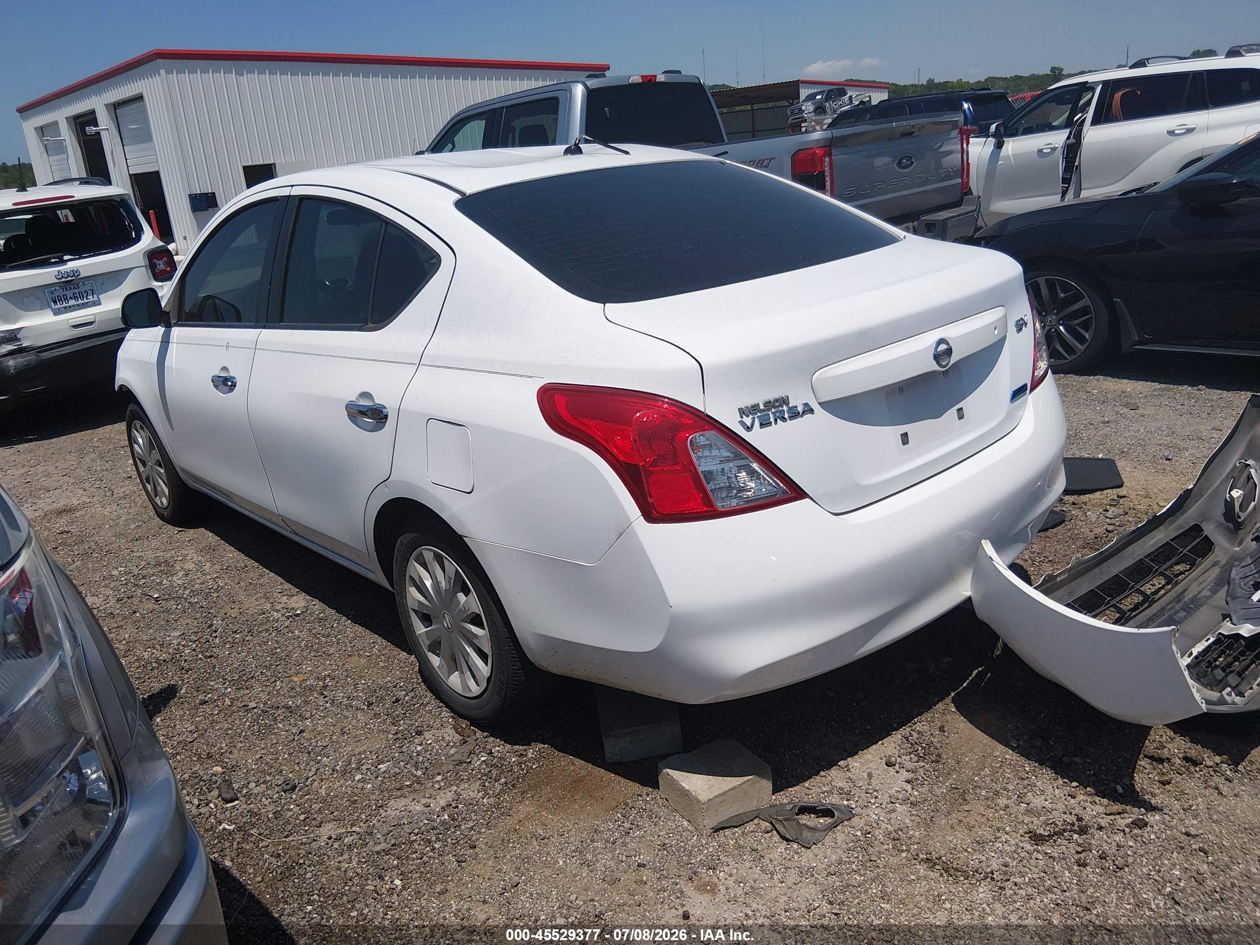 2012 Nissan Versa 1.6 Sv Белый vin: 3N1CN7AP9CL804942