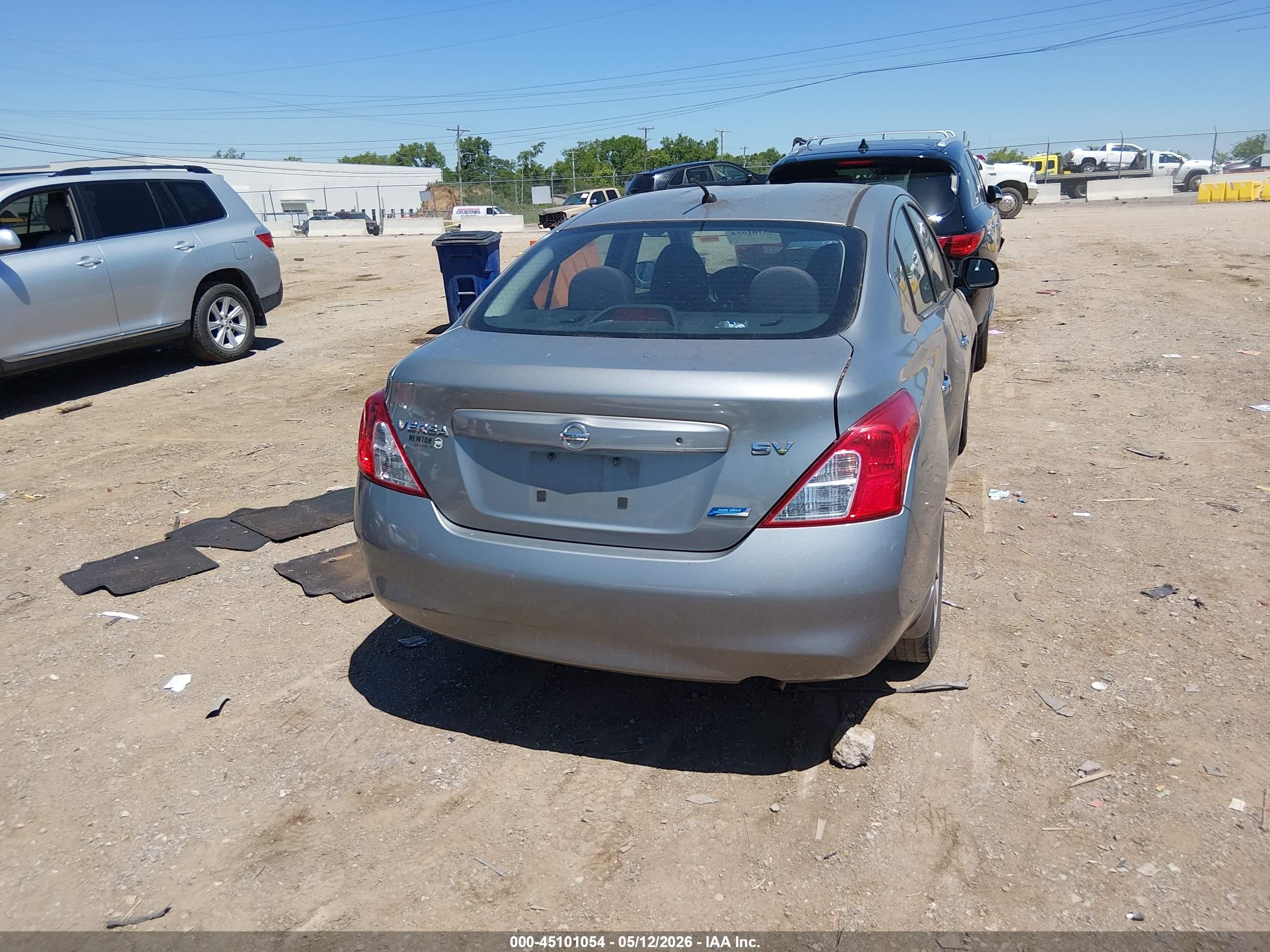 2012 Nissan Versa 1.6 Sv Gray vin: 3N1CN7AP9CL929682