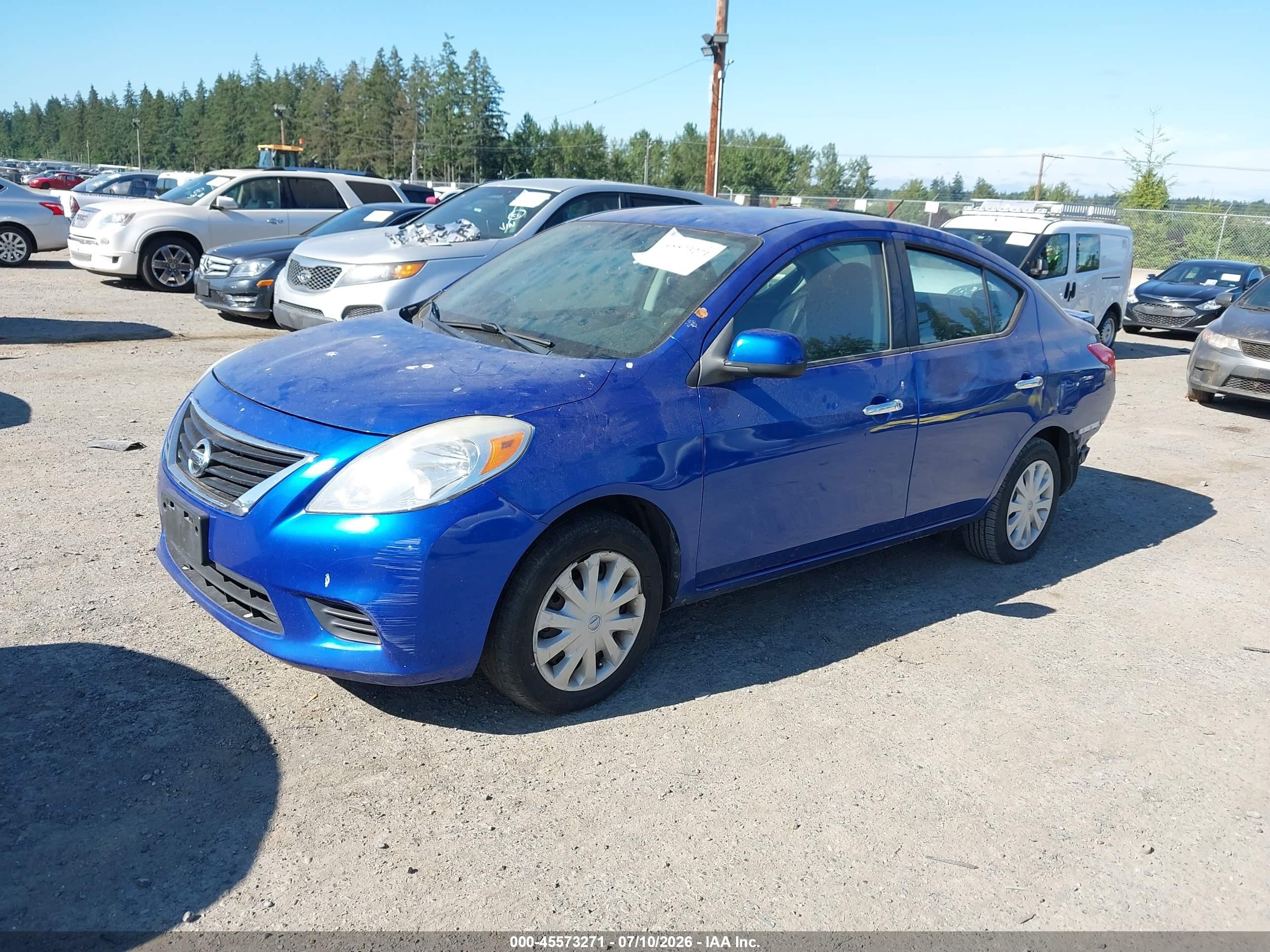 2013 Nissan Versa 1.6 Sv Синий vin: 3N1CN7AP9DL822245