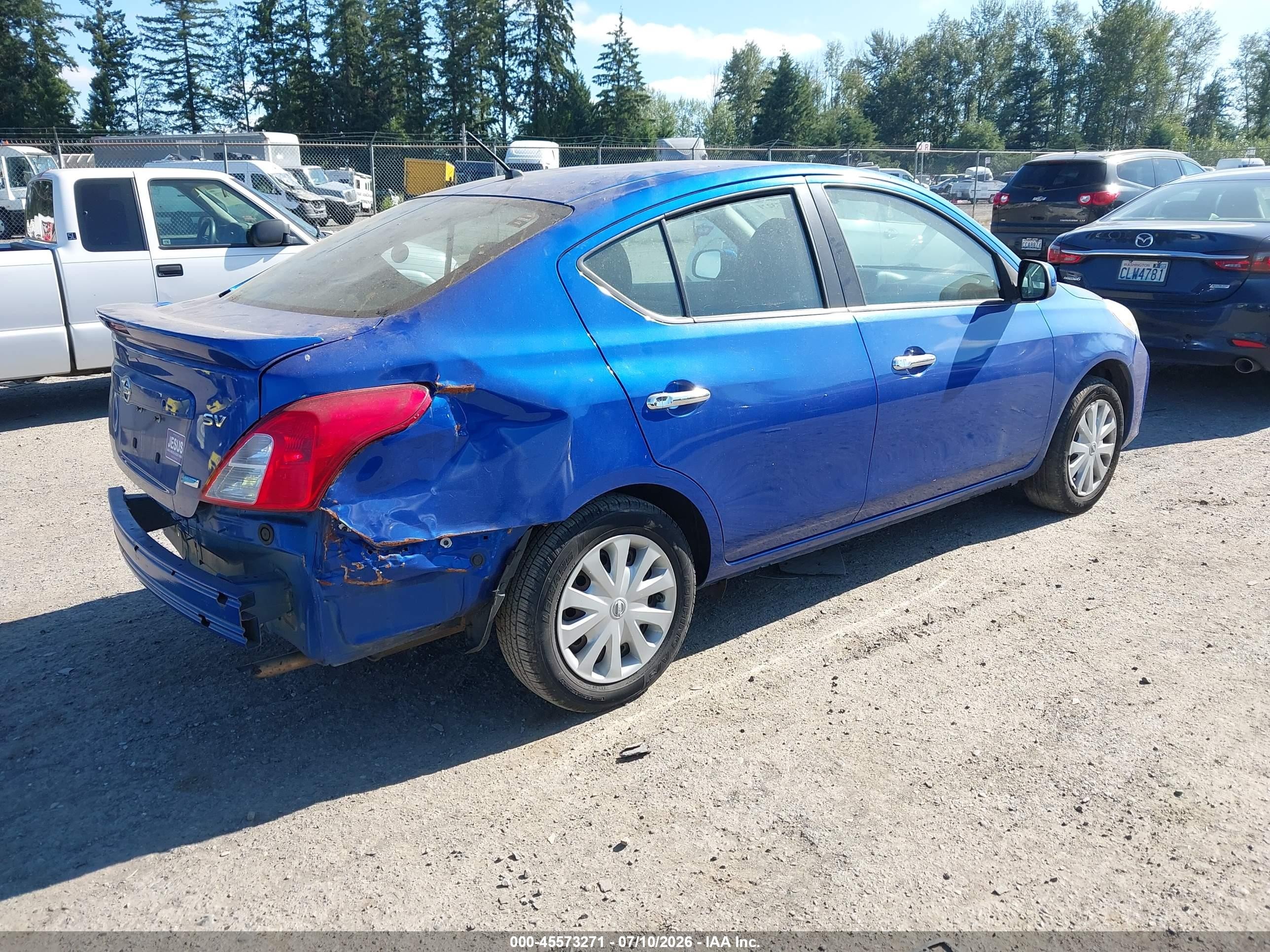 2013 Nissan Versa 1.6 Sv Синий vin: 3N1CN7AP9DL822245