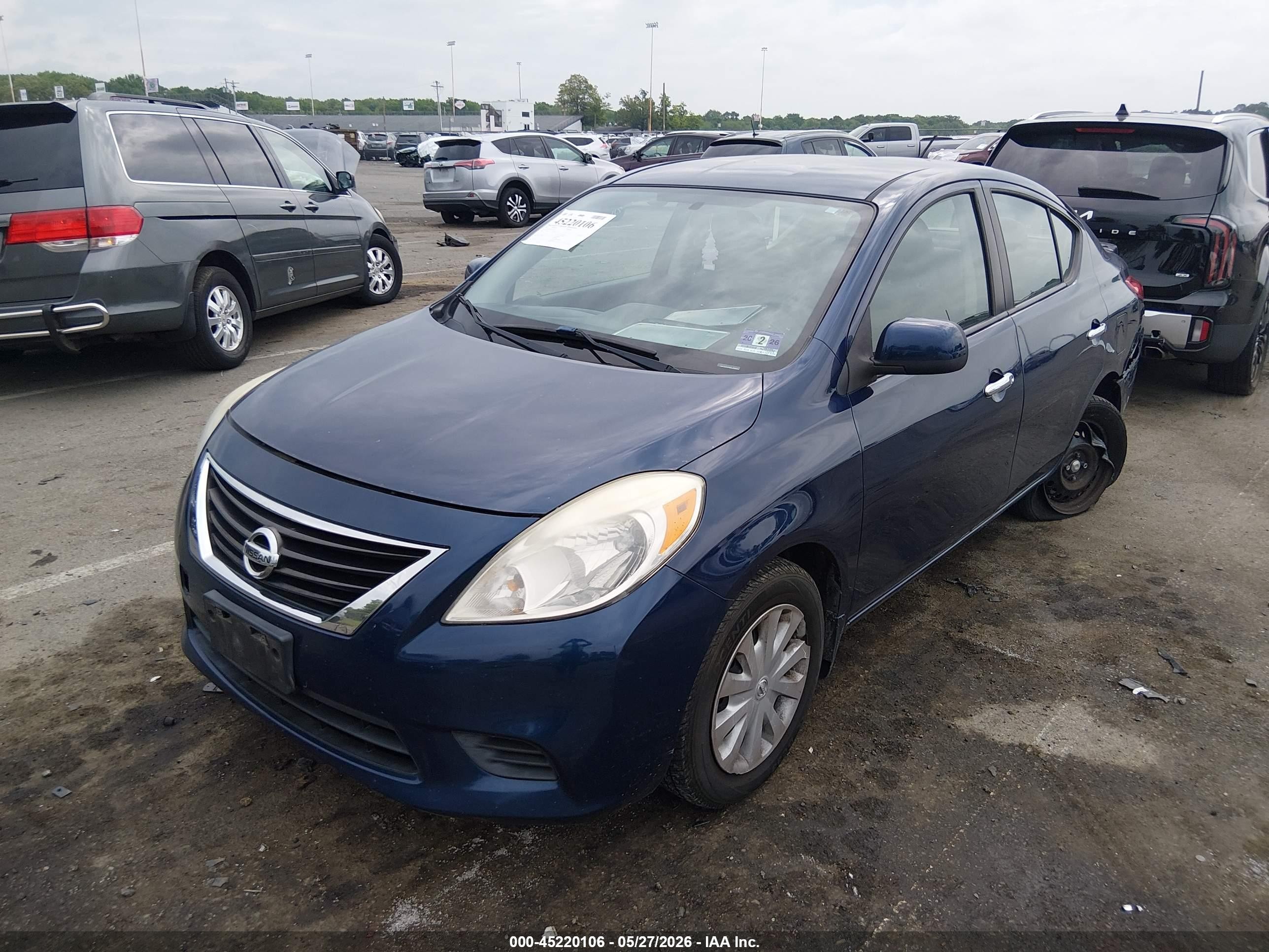 2013 Nissan Versa 1.6 Sv Navy vin: 3N1CN7AP9DL829051