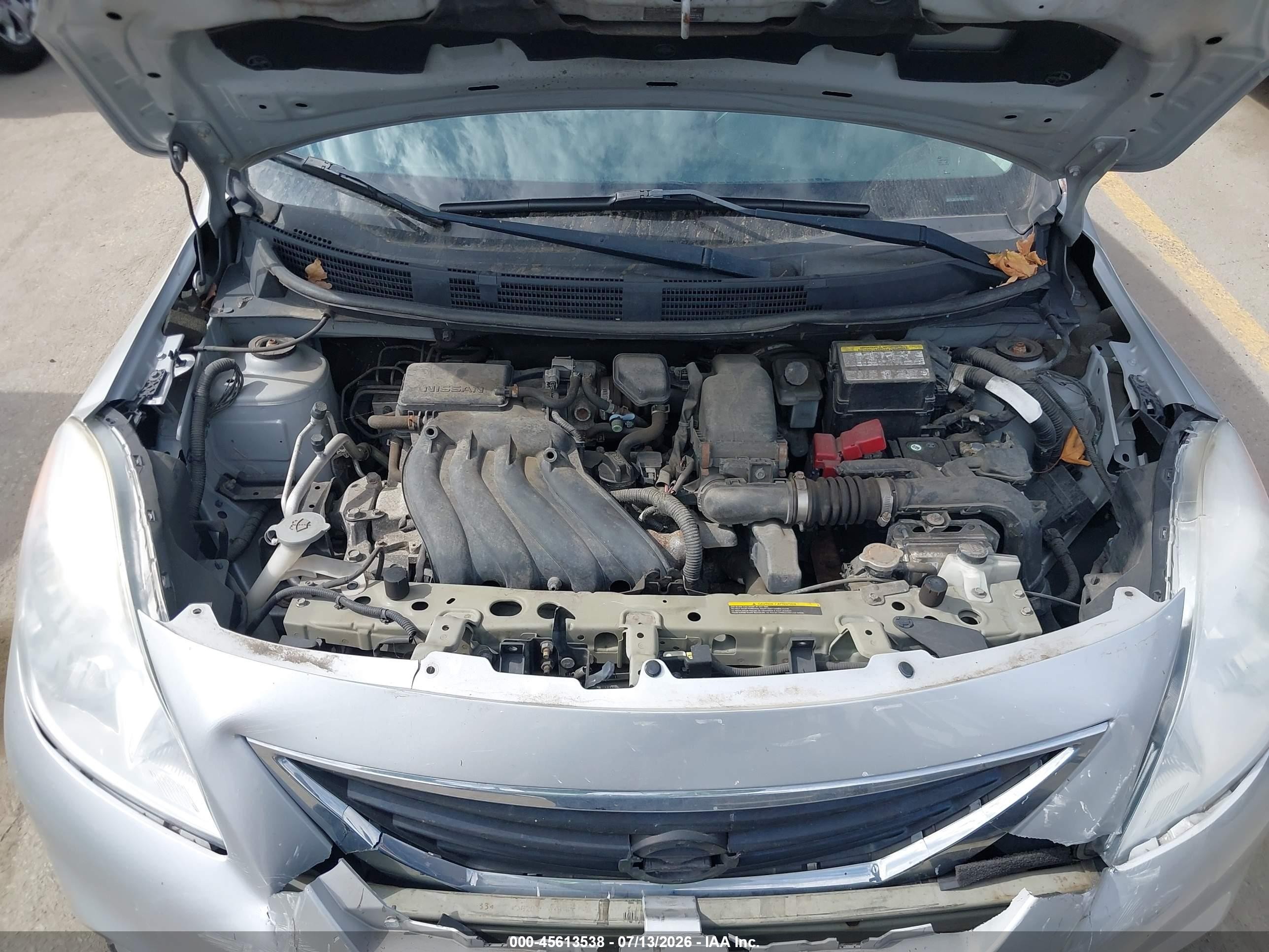 2013 Nissan Versa 1.6 Sv Silver vin: 3N1CN7AP9DL857965