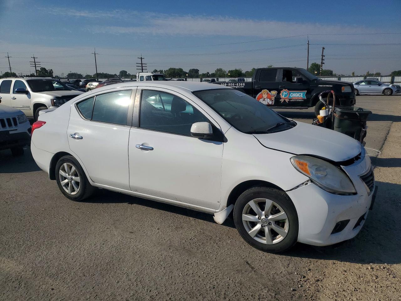 2013 Nissan Versa 1.6 S White vin: 3N1CN7AP9DL875222