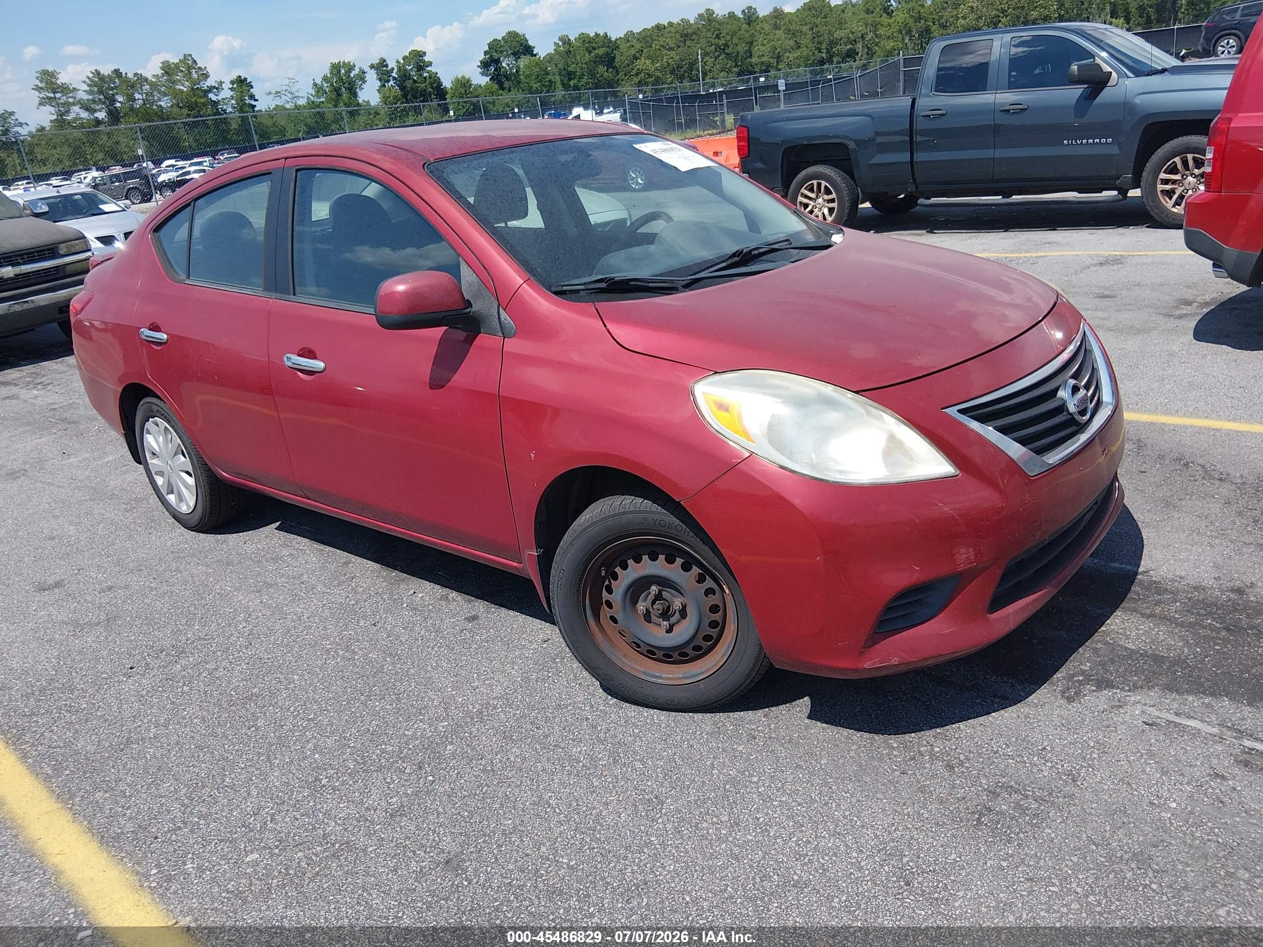 2013 Nissan Versa 1.6 Sv Red vin: 3N1CN7AP9DL875494