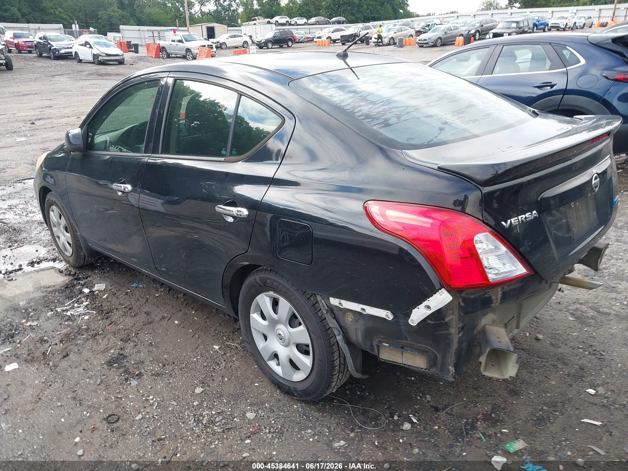 2014 Nissan Versa 1.6 Sv Black vin: 3N1CN7AP9EK457797