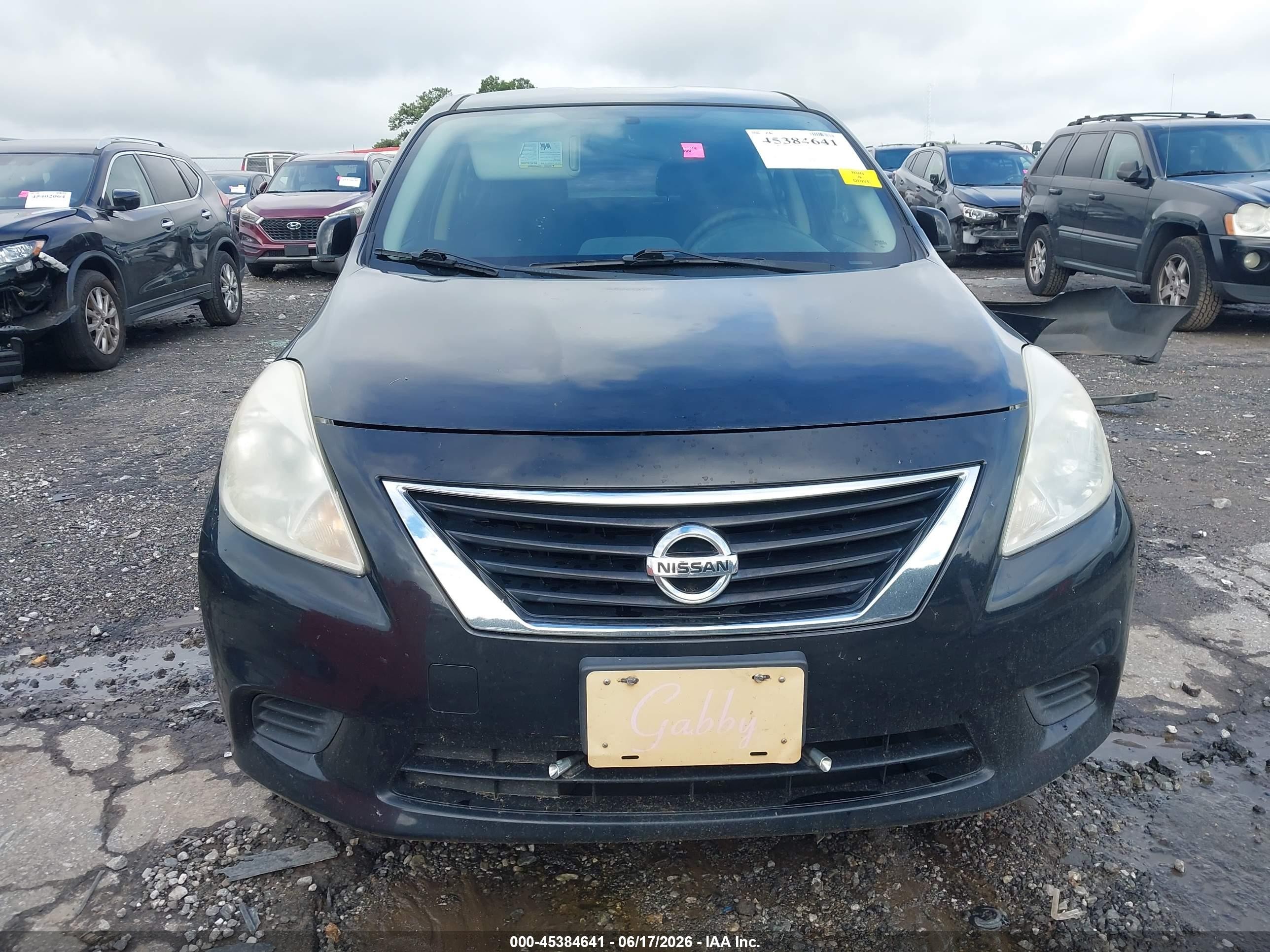 2014 Nissan Versa 1.6 Sv Black vin: 3N1CN7AP9EK457797