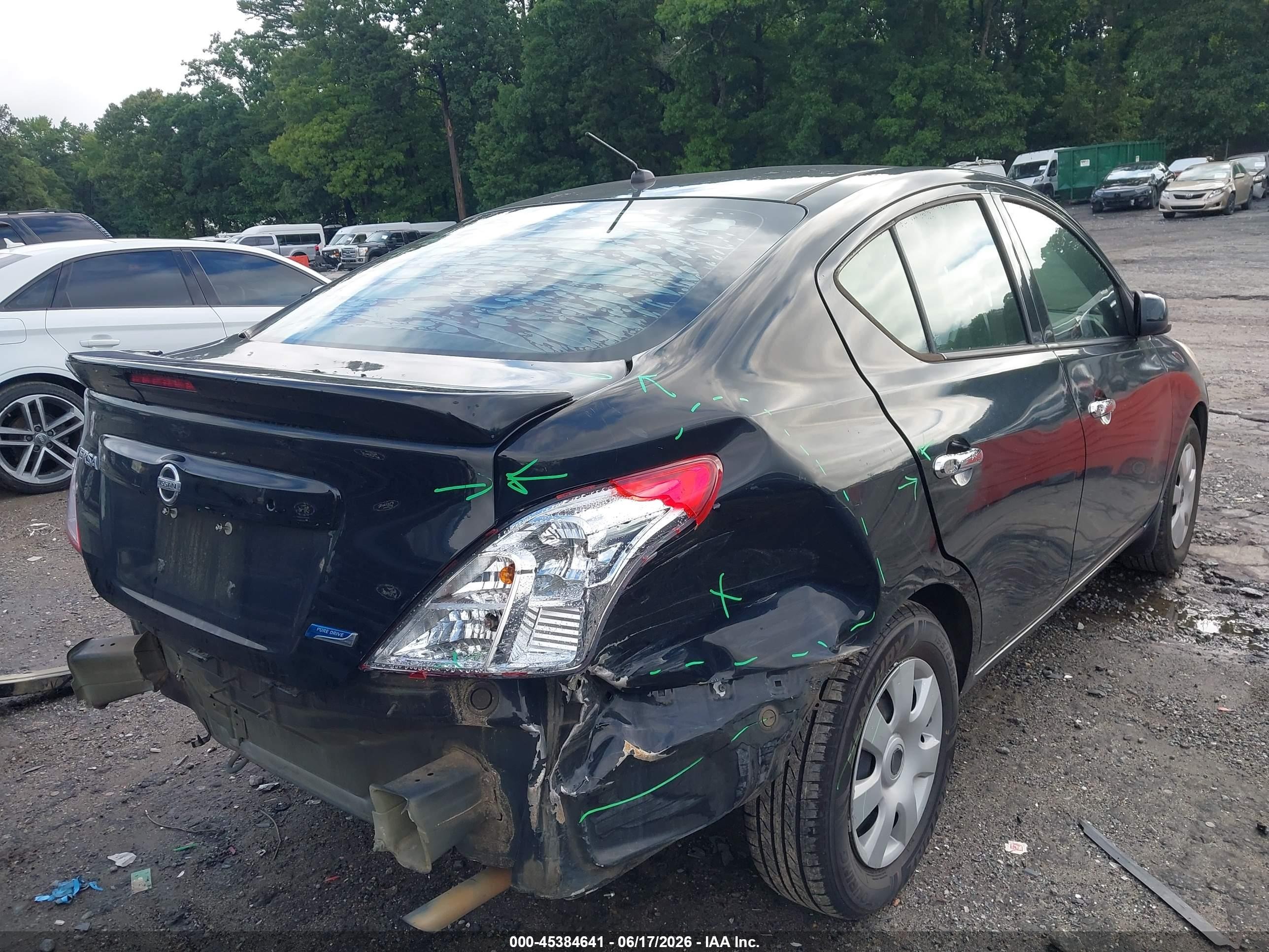 2014 Nissan Versa 1.6 Sv Black vin: 3N1CN7AP9EK457797