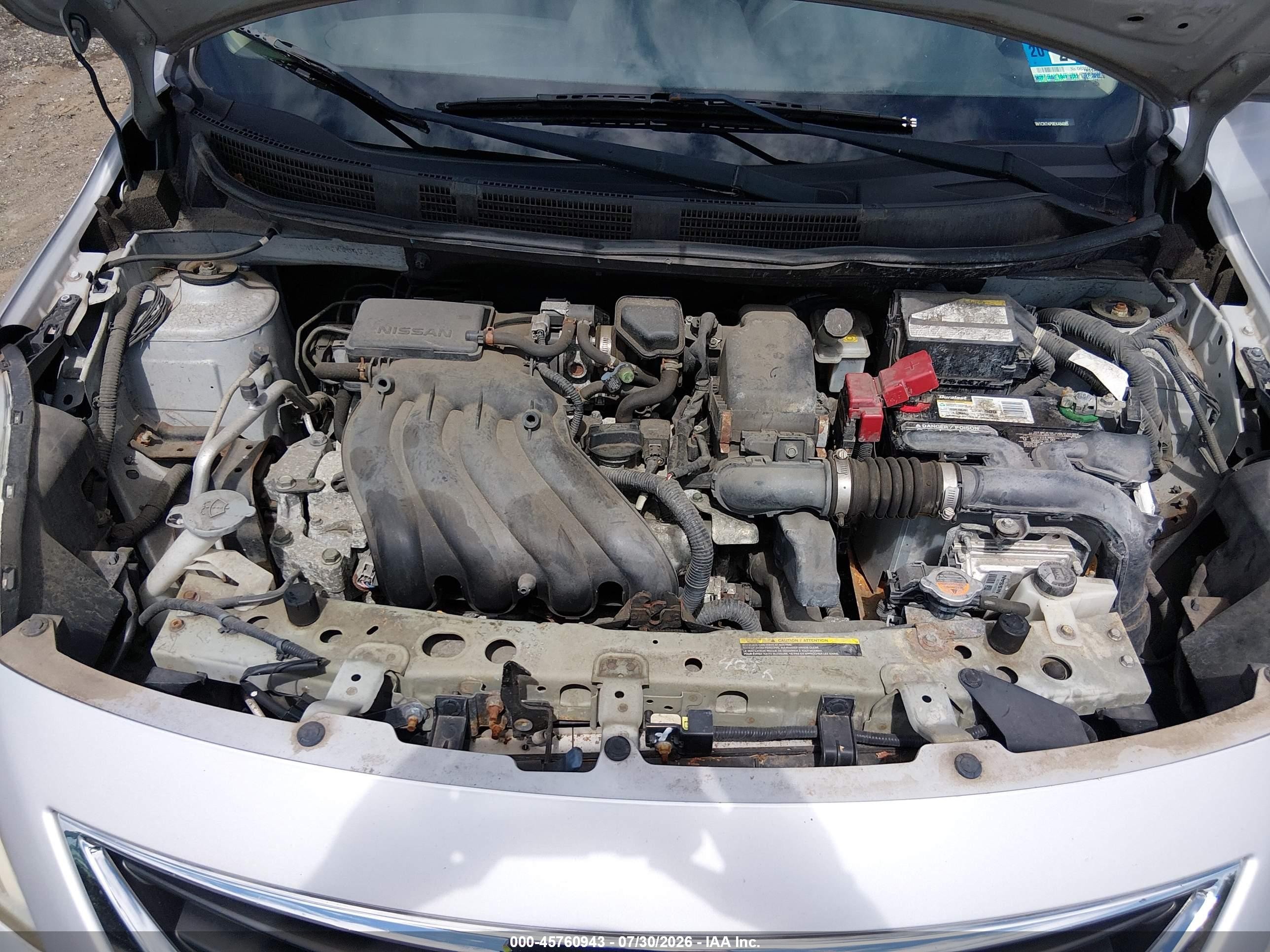 2014 Nissan Versa 1.6 S/1.6 S+/1.6 Sl/1.6 Sv/s Silver vin: 3N1CN7AP9EK464085