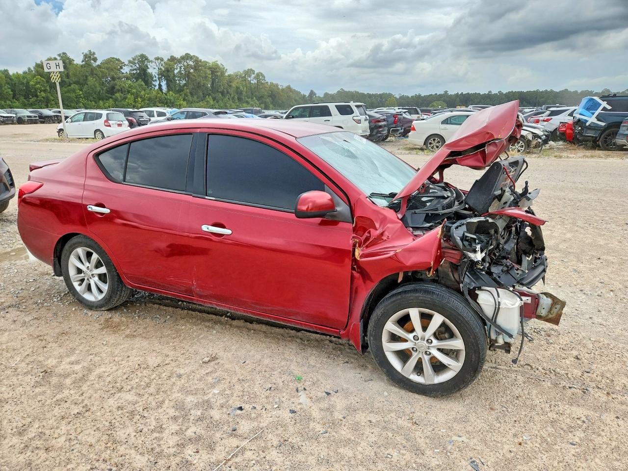 2014 Nissan Versa 1.6 Sl Red vin: 3N1CN7AP9EL804524