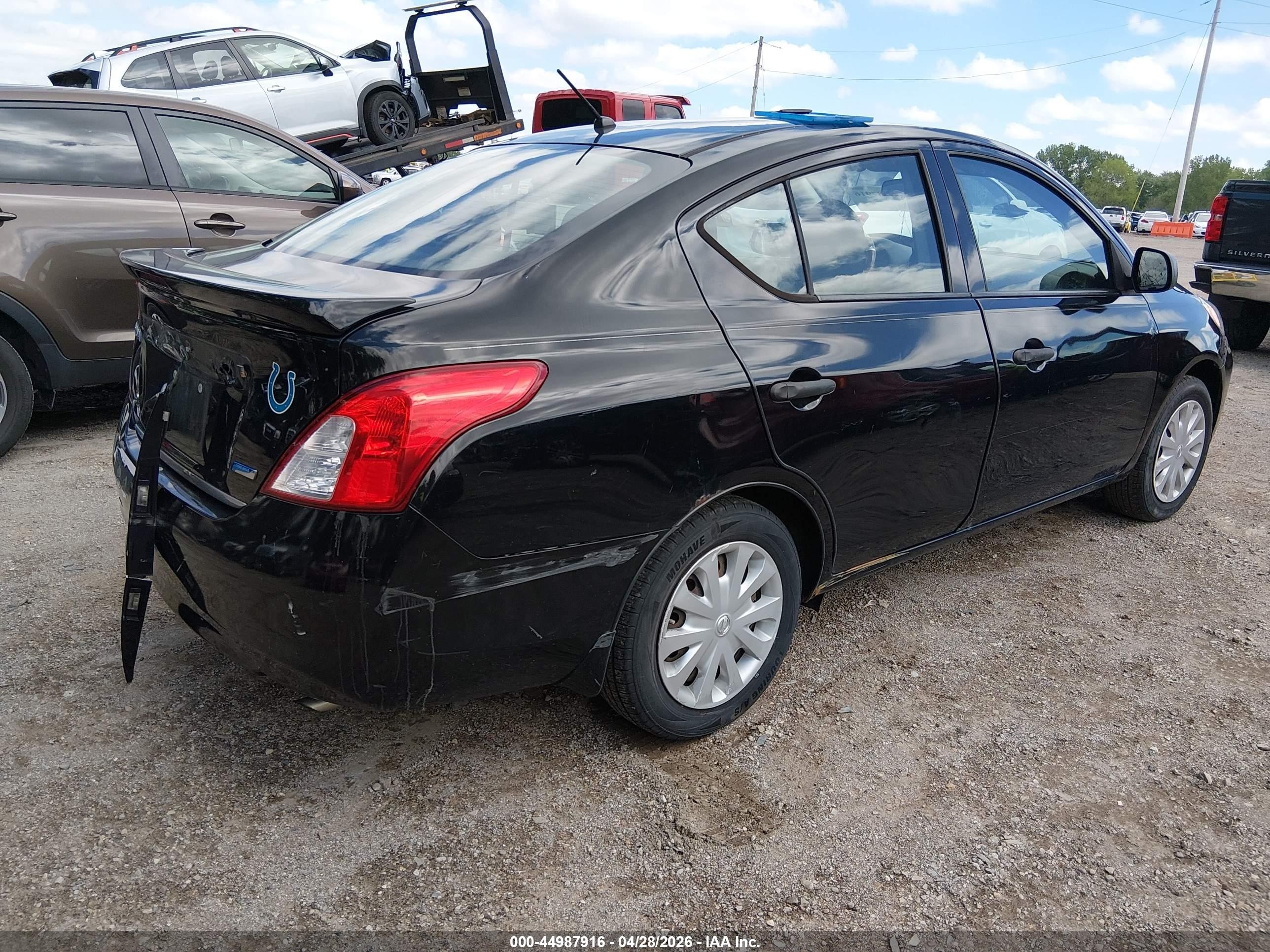 2014 Nissan Versa 1.6 S+ Black vin: 3N1CN7AP9EL819332