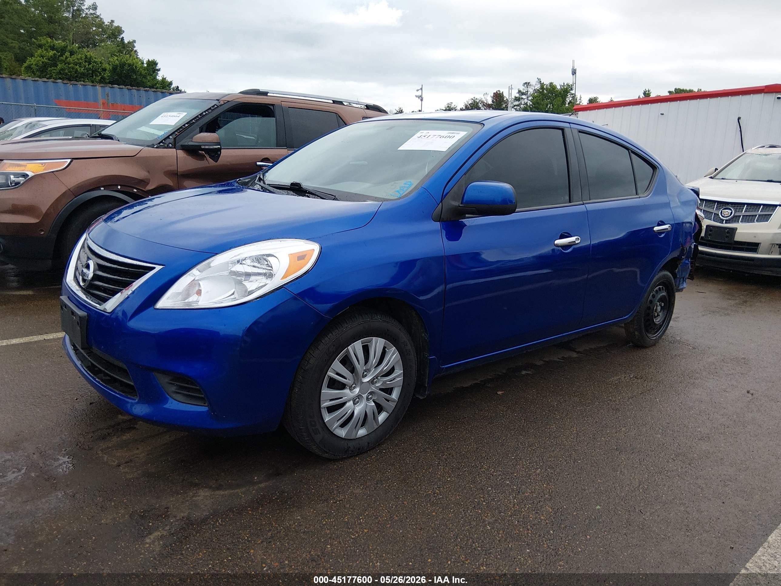2014 Nissan Versa 1.6 Sv Dark Blue vin: 3N1CN7AP9EL821176