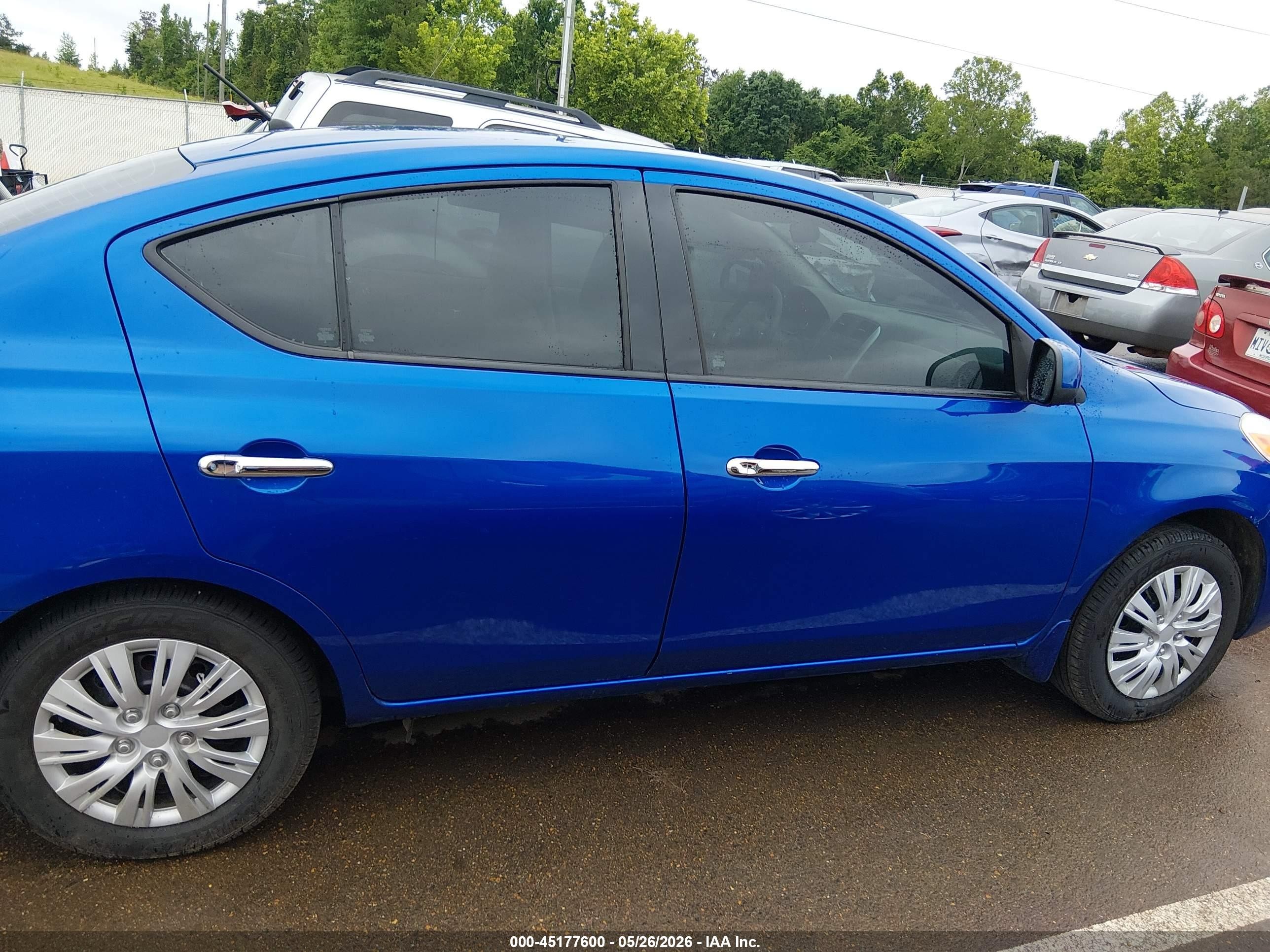 2014 Nissan Versa 1.6 Sv Dark Blue vin: 3N1CN7AP9EL821176