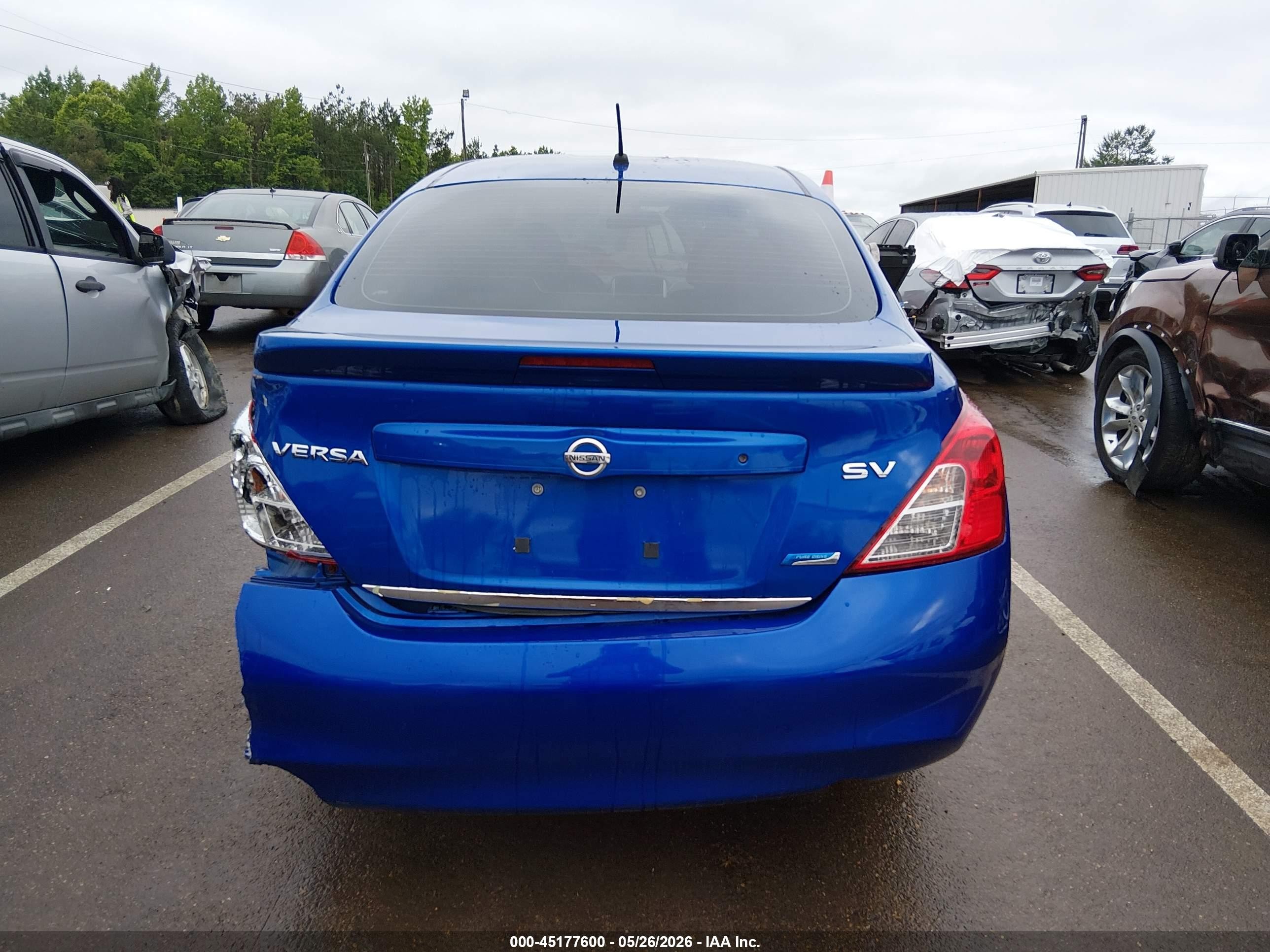 2014 Nissan Versa 1.6 Sv Dark Blue vin: 3N1CN7AP9EL821176