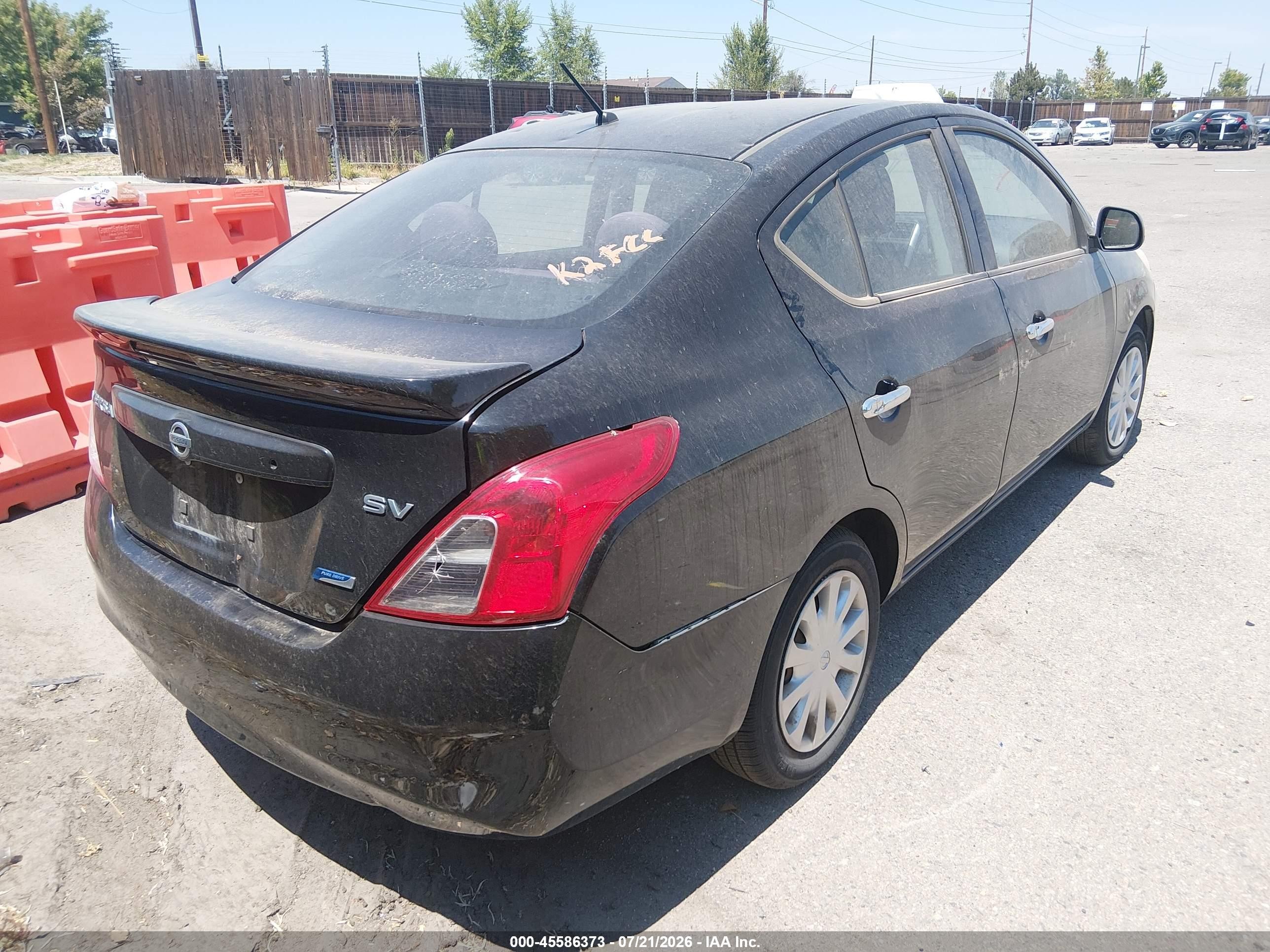 2014 Nissan Versa 1.6 Sv Black vin: 3N1CN7AP9EL831738