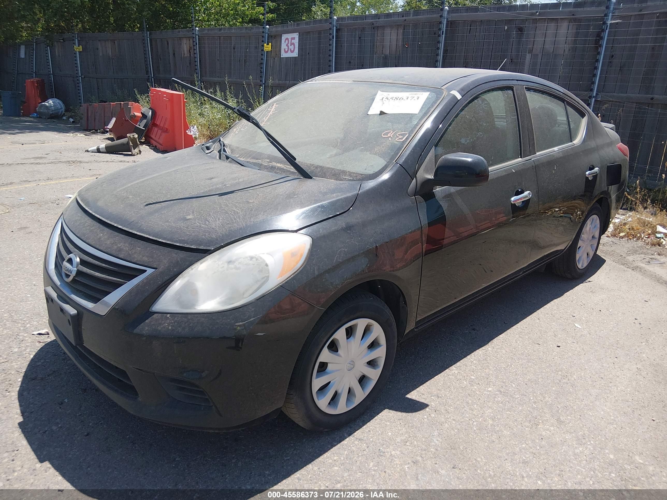 2014 Nissan Versa 1.6 Sv Black vin: 3N1CN7AP9EL831738