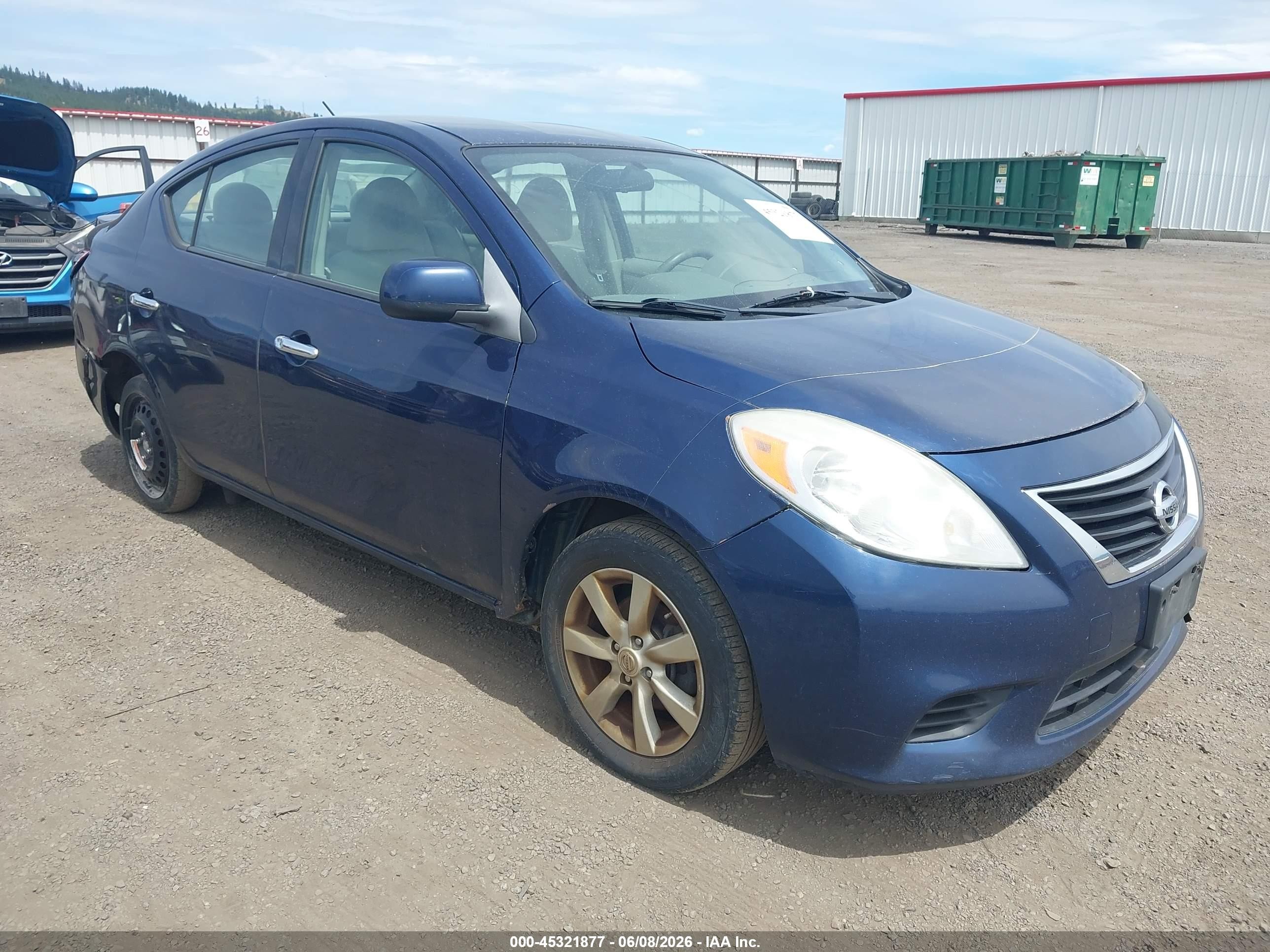 2014 Nissan Versa 1.6 Sv Dark Blue vin: 3N1CN7AP9EL863279