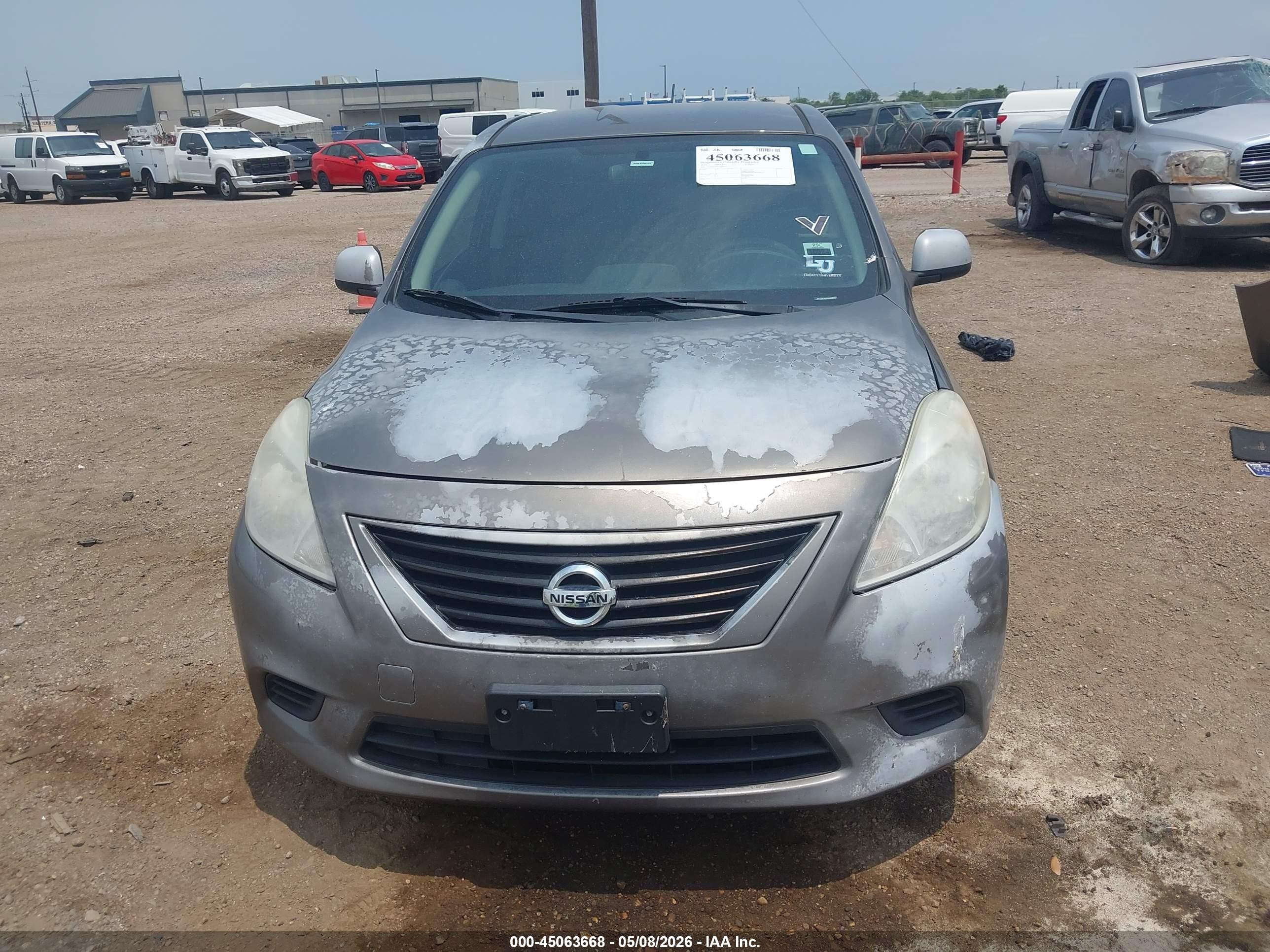 2014 Nissan Versa 1.6 S+ Gray vin: 3N1CN7AP9EL869633