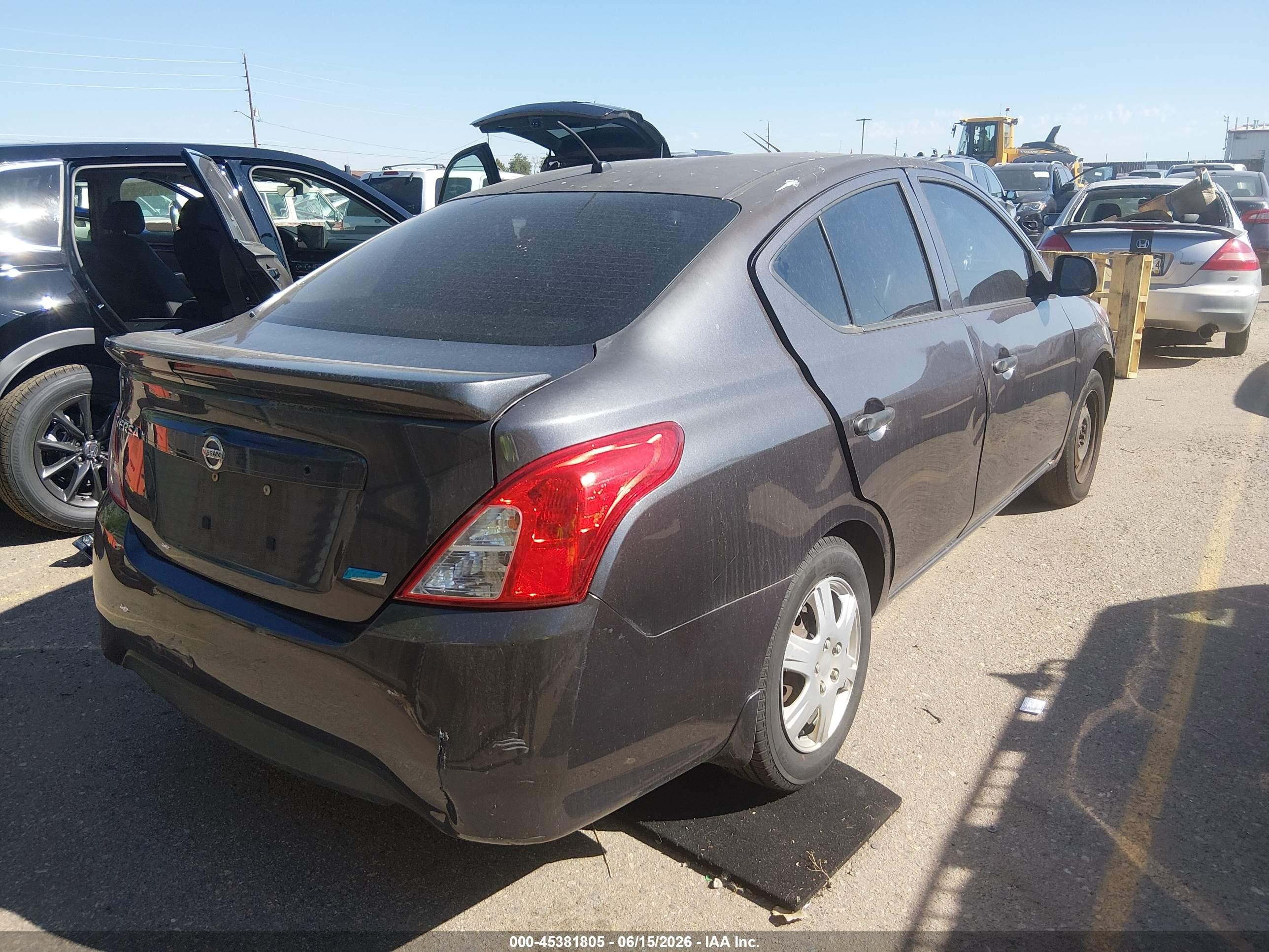 2015 Nissan Versa 1.6 S+ Black vin: 3N1CN7AP9FL830400