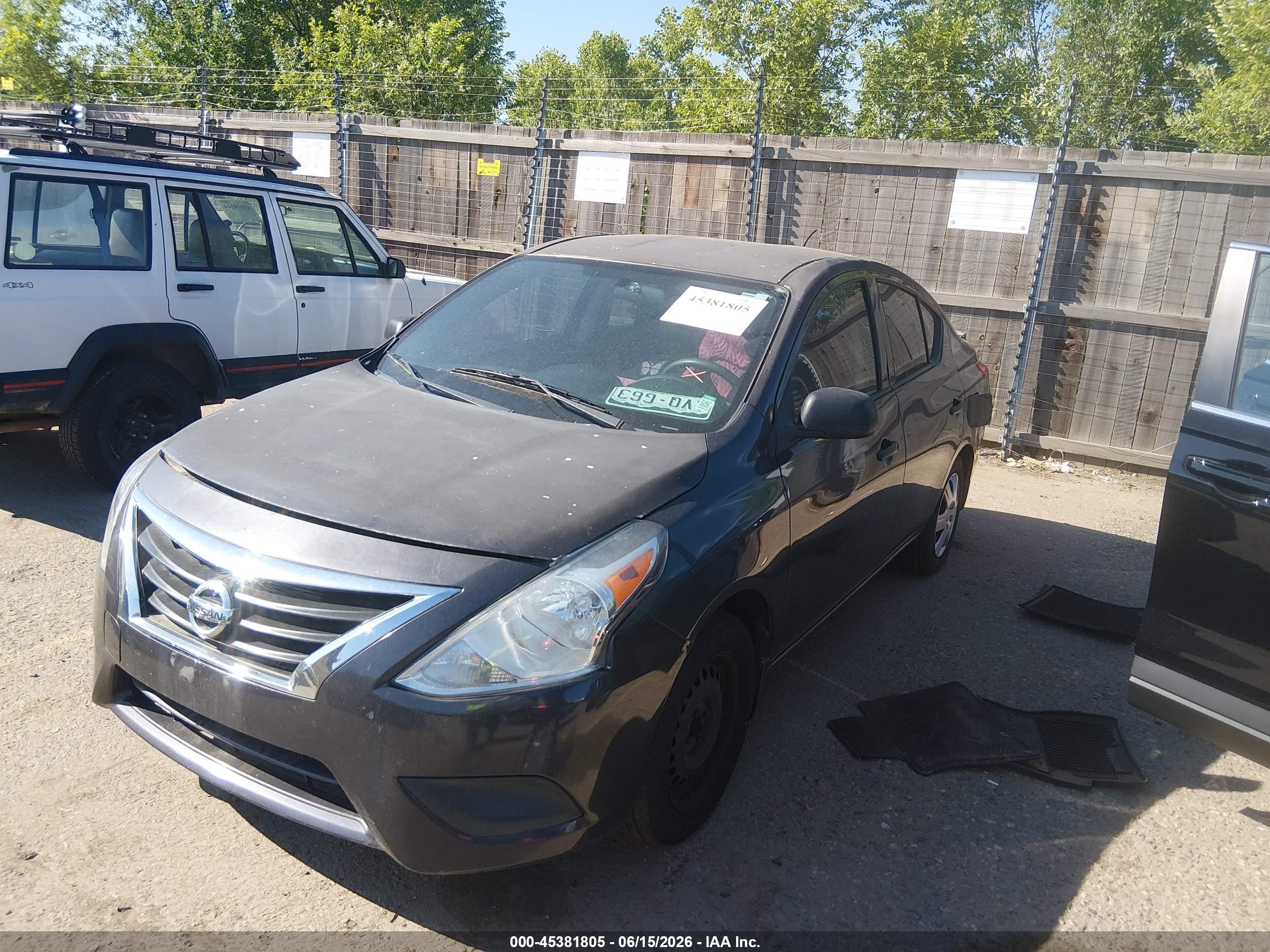 2015 Nissan Versa 1.6 S+ Black vin: 3N1CN7AP9FL830400