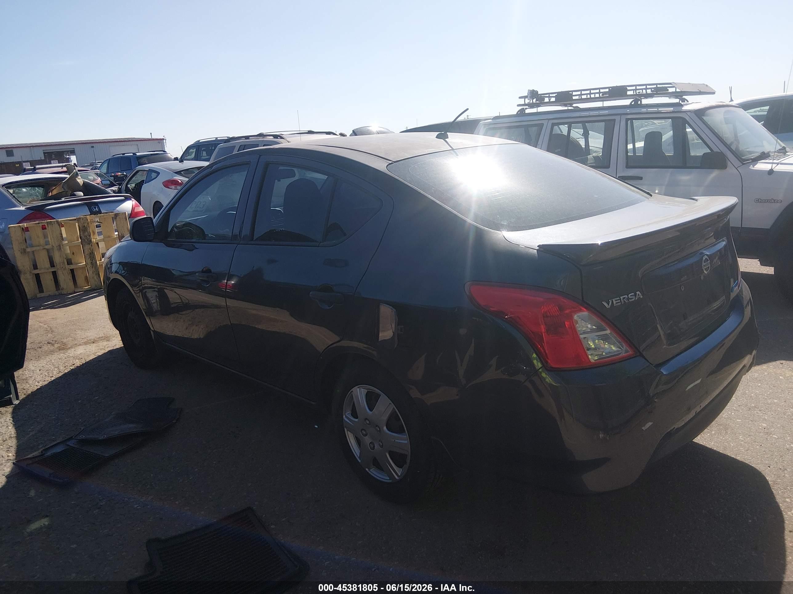 2015 Nissan Versa 1.6 S+ Black vin: 3N1CN7AP9FL830400