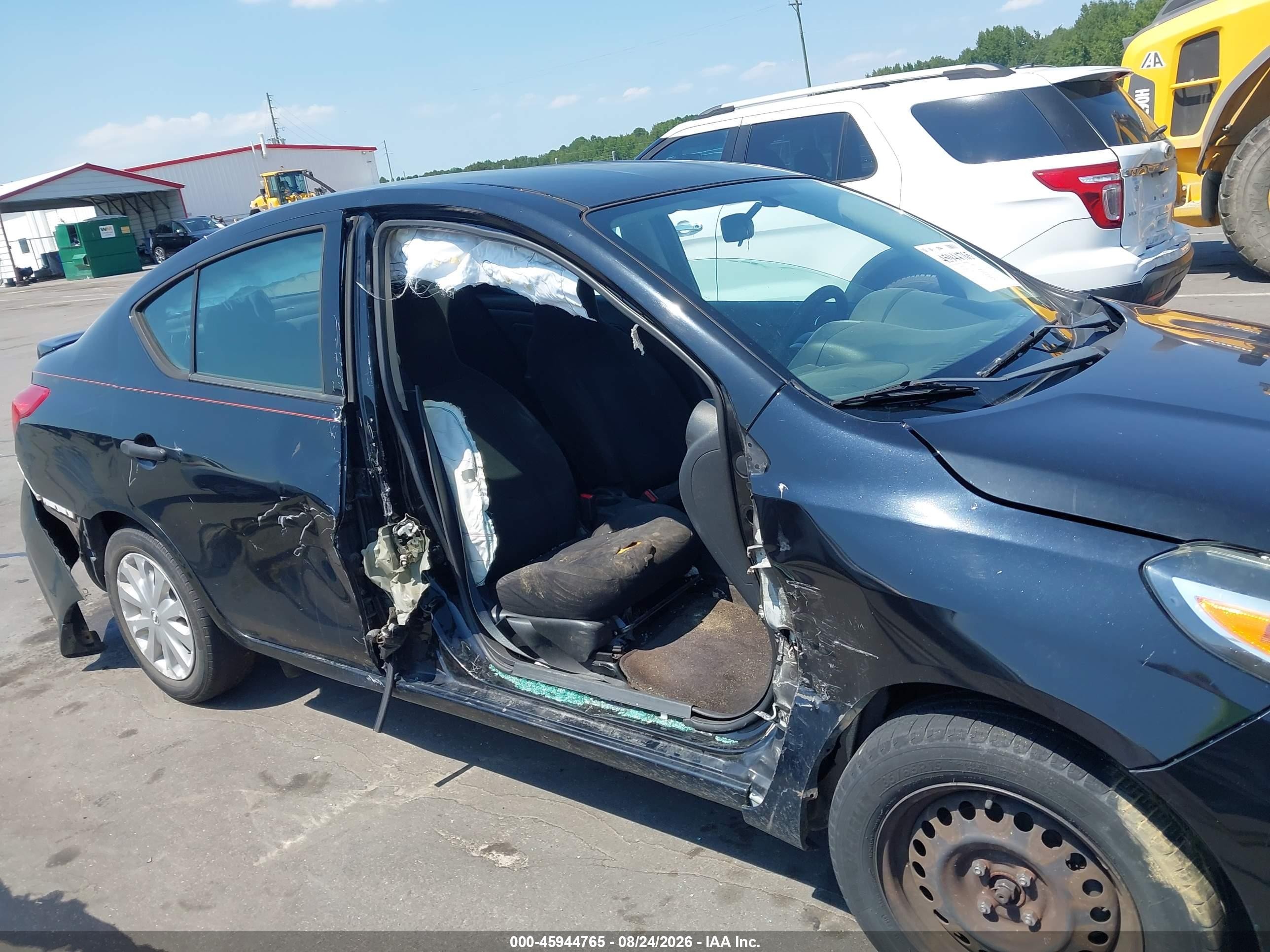 2015 Nissan Versa 1.6 S+ Black vin: 3N1CN7AP9FL834818