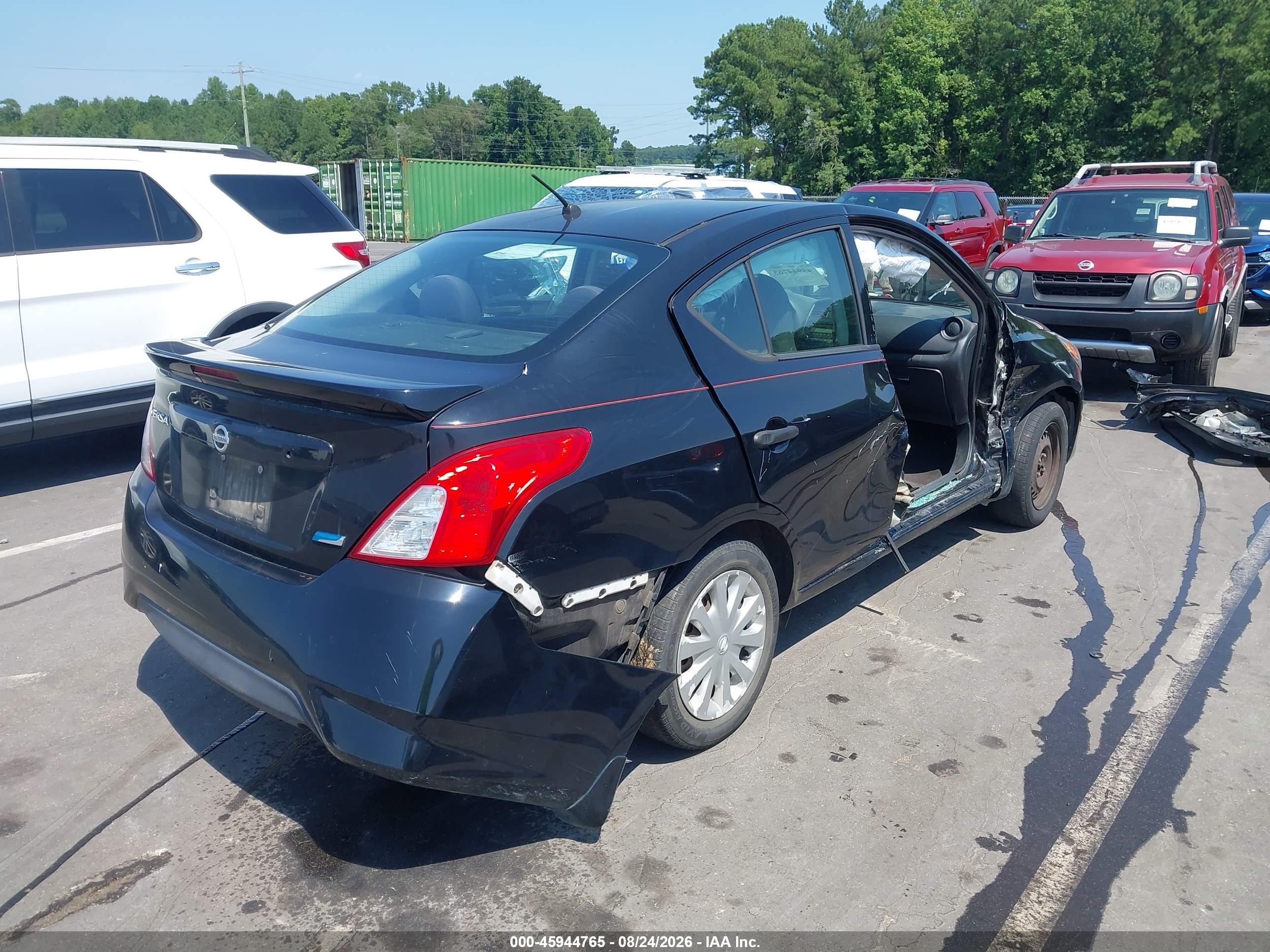 2015 Nissan Versa 1.6 S+ Black vin: 3N1CN7AP9FL834818