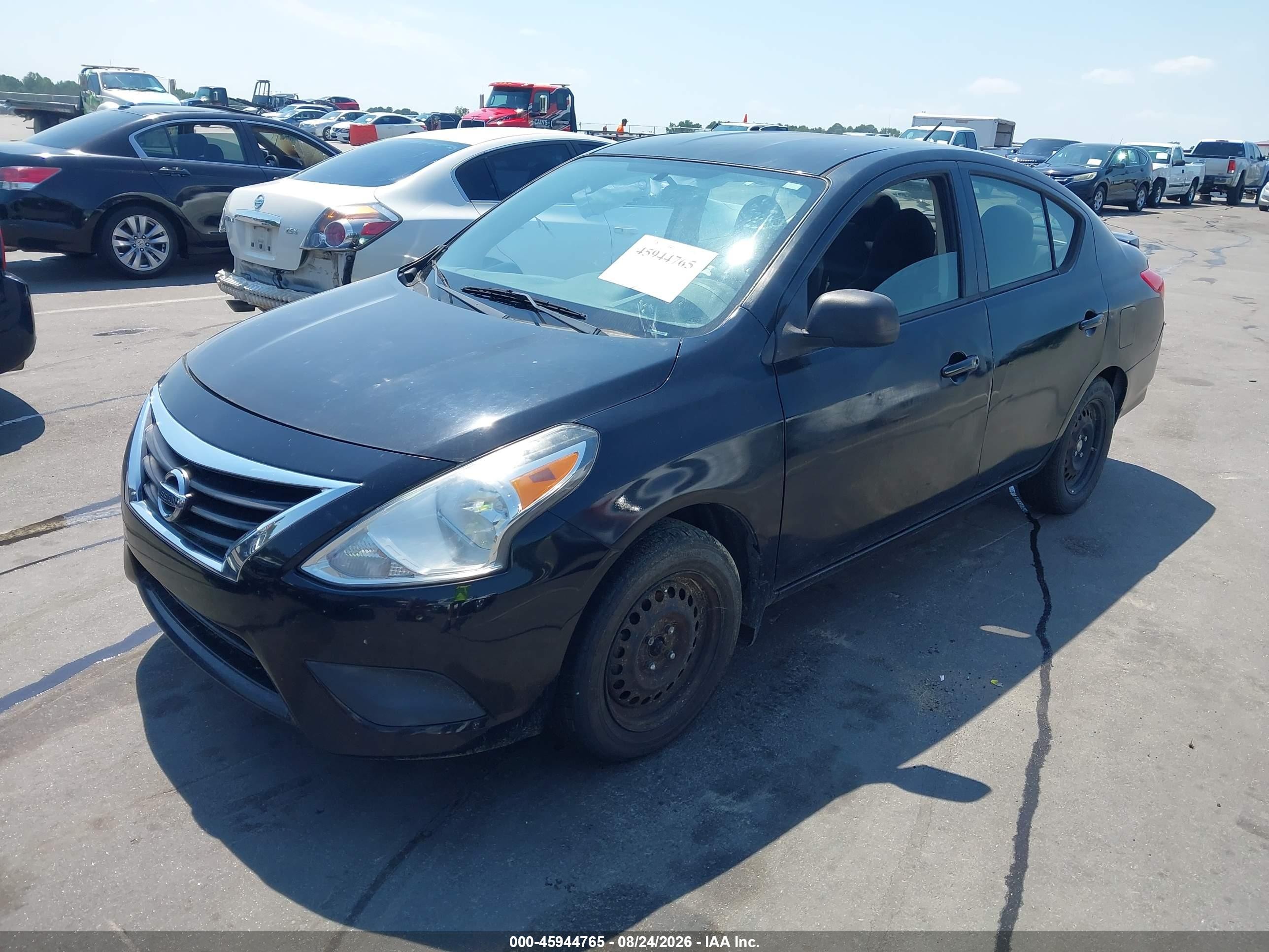 2015 Nissan Versa 1.6 S+ Black vin: 3N1CN7AP9FL834818