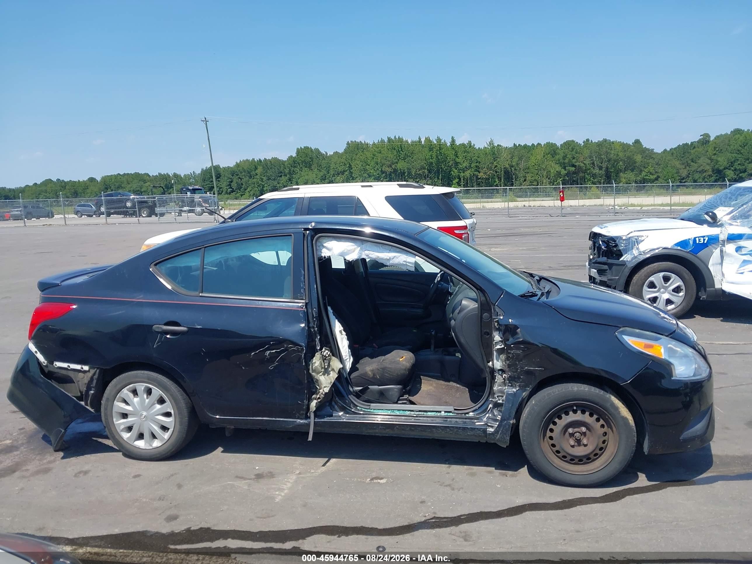 2015 Nissan Versa 1.6 S+ Black vin: 3N1CN7AP9FL834818