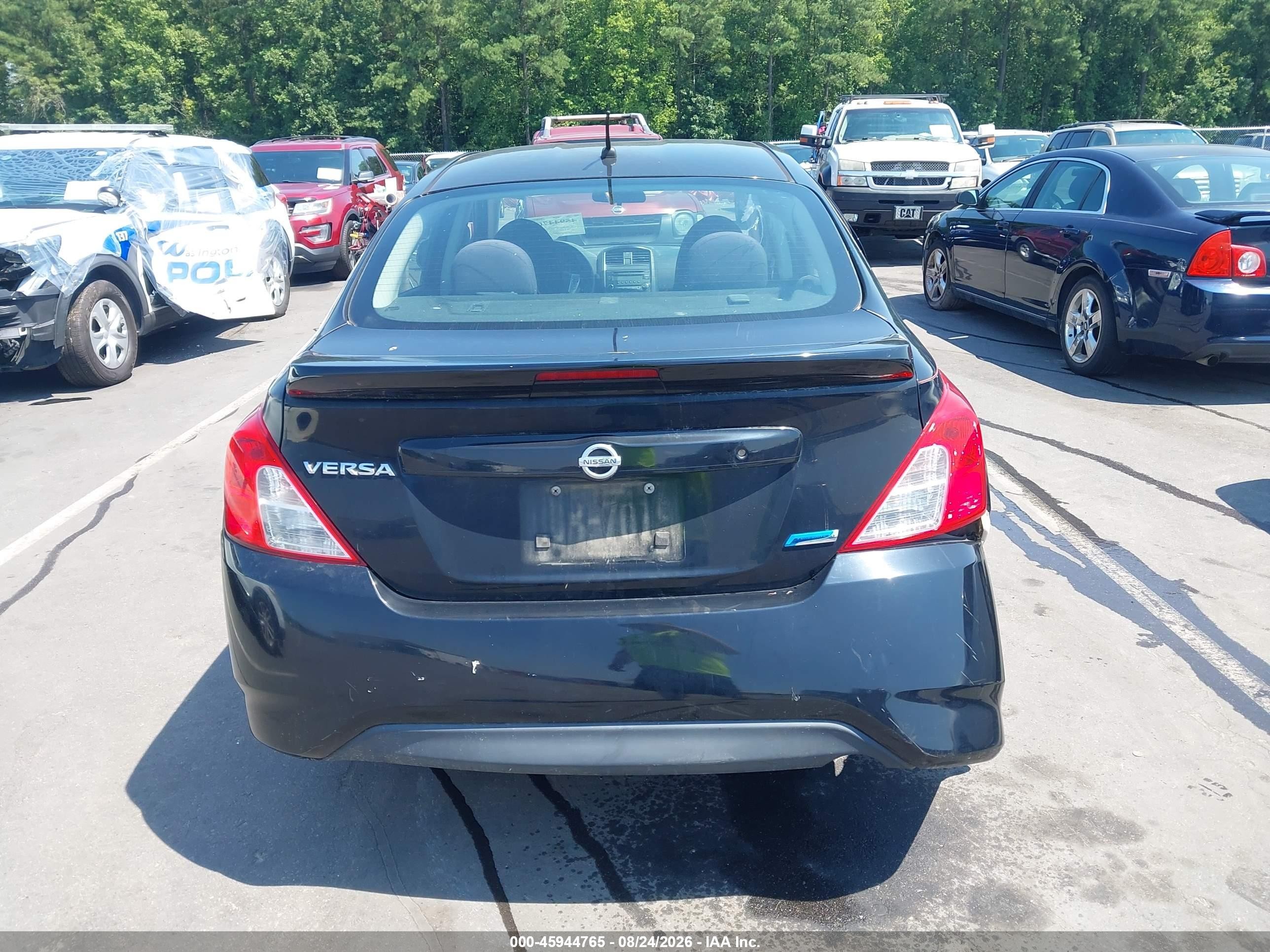 2015 Nissan Versa 1.6 S+ Black vin: 3N1CN7AP9FL834818
