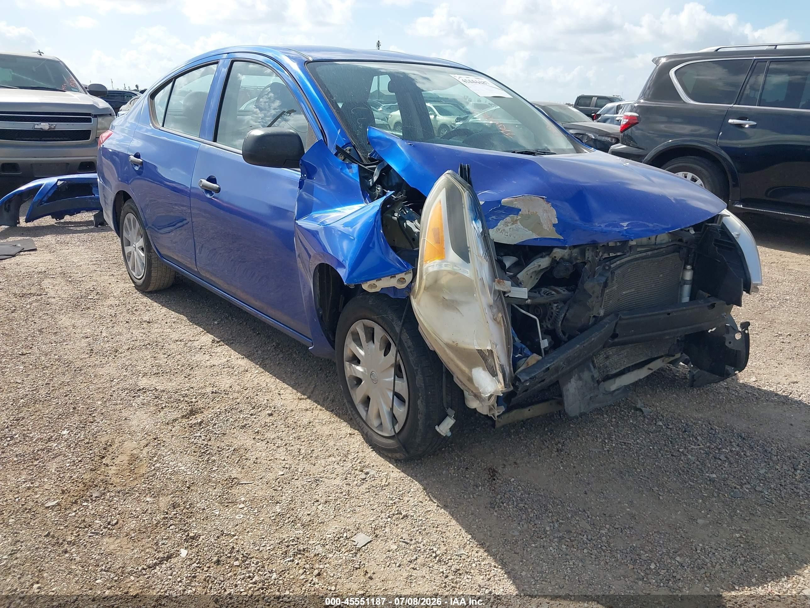 2015 Nissan Versa 1.6 S+ Blue vin: 3N1CN7AP9FL835287