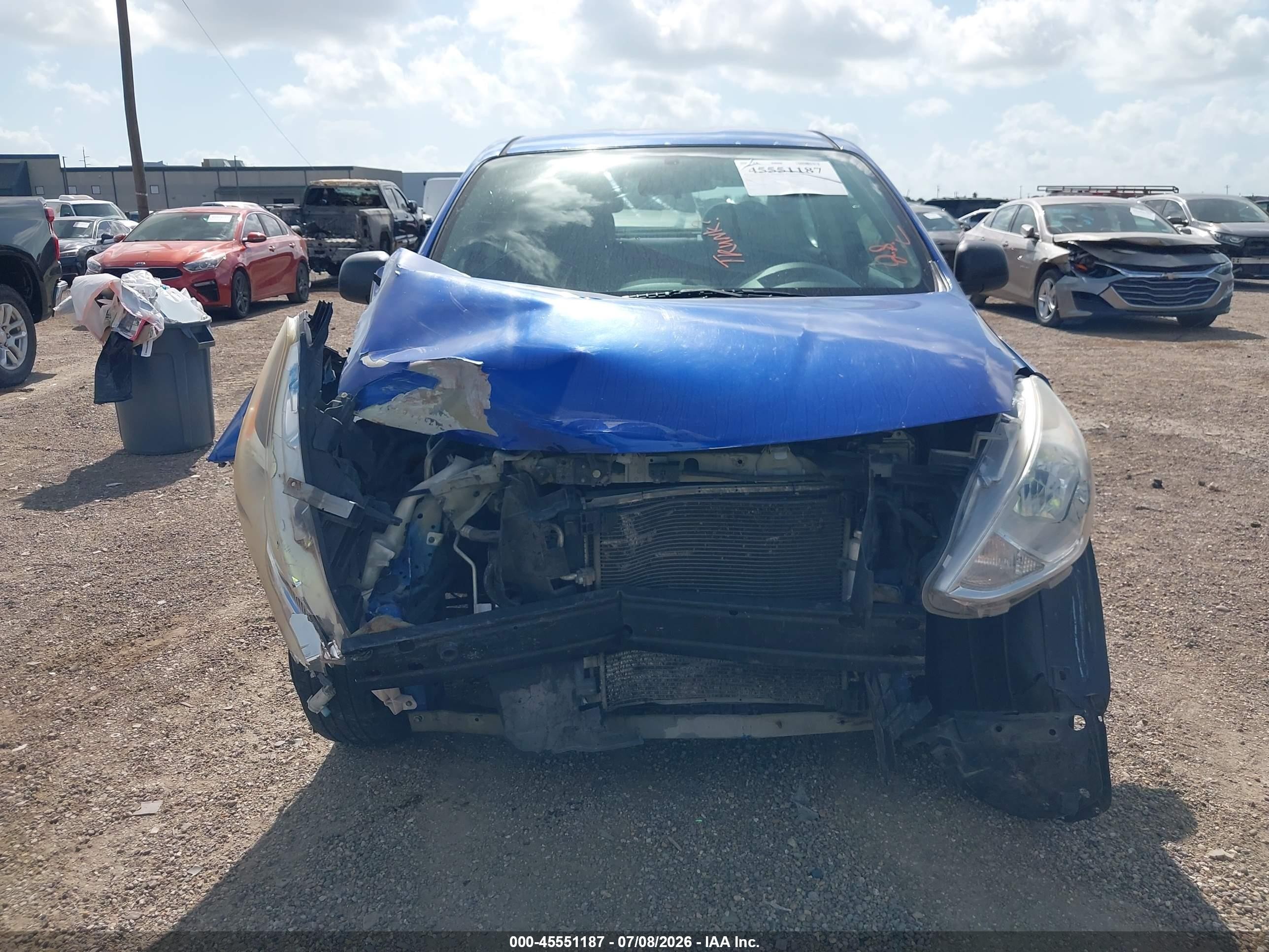 2015 Nissan Versa 1.6 S+ Blue vin: 3N1CN7AP9FL835287