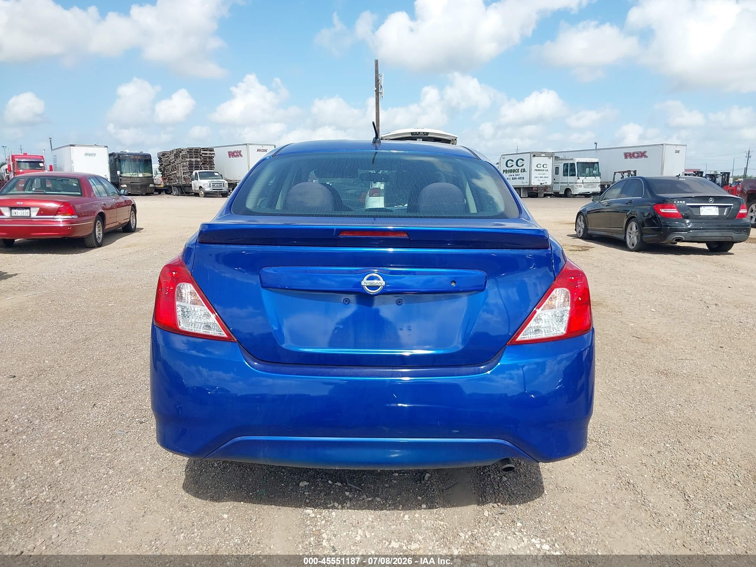 2015 Nissan Versa 1.6 S+ Blue vin: 3N1CN7AP9FL835287