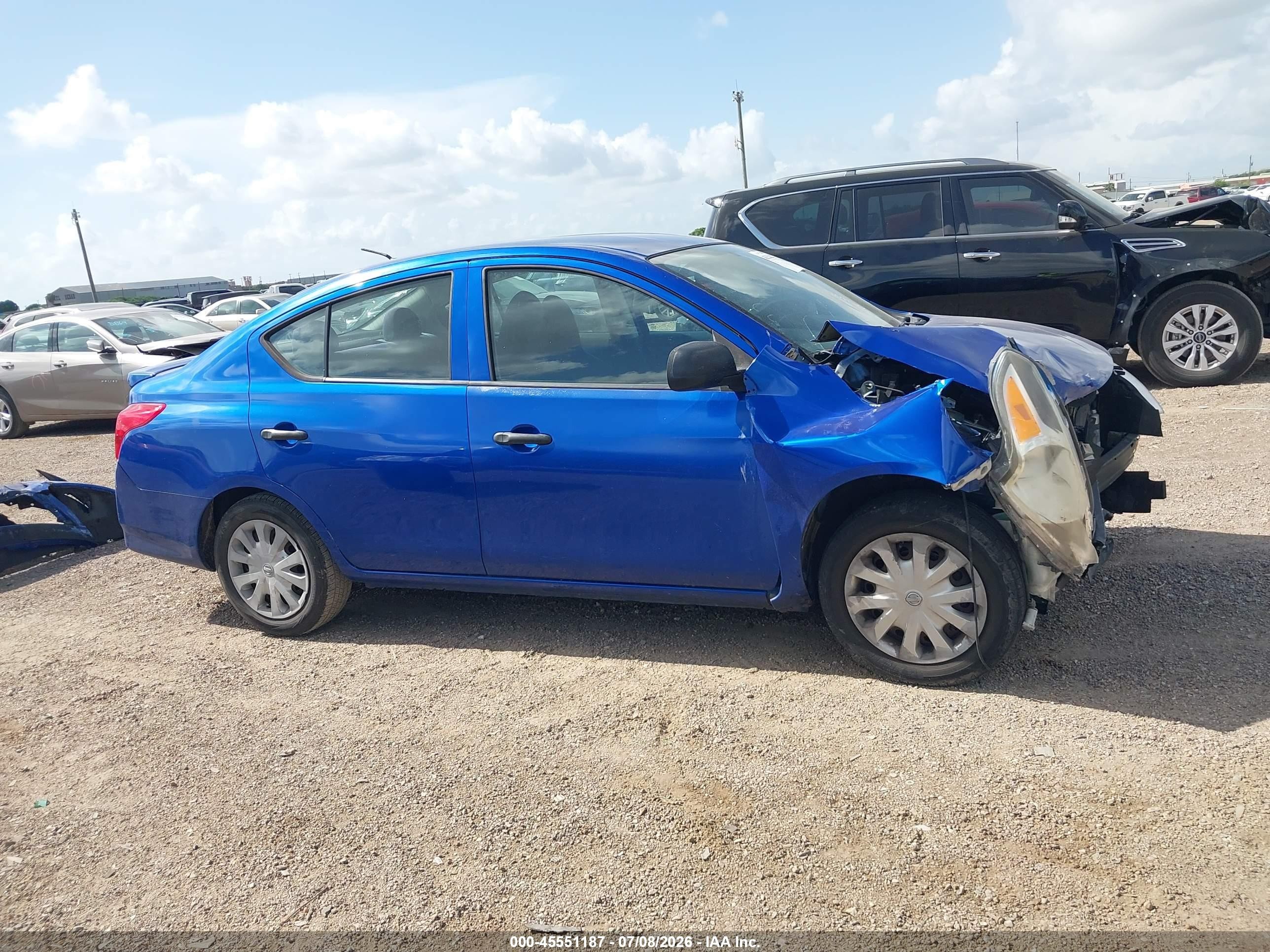 2015 Nissan Versa 1.6 S+ Blue vin: 3N1CN7AP9FL835287