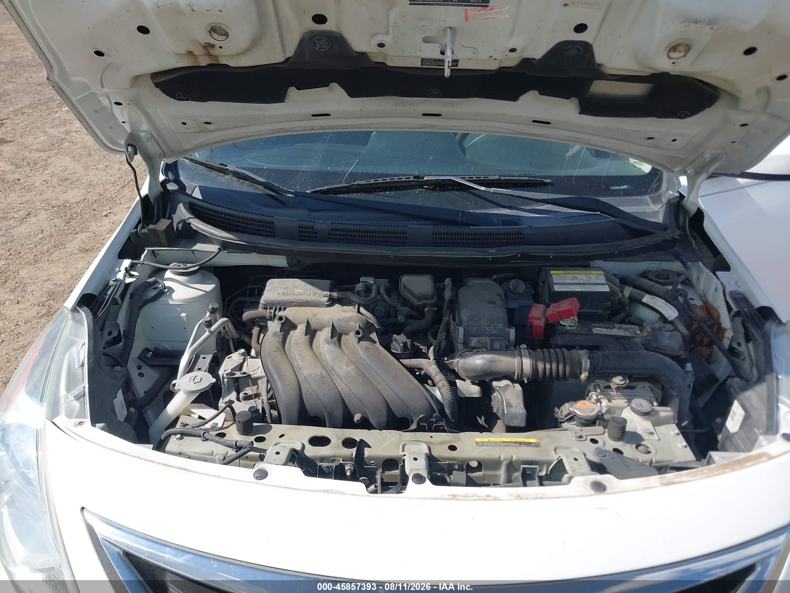 2015 Nissan Versa 1.6 Sv White vin: 3N1CN7AP9FL841770