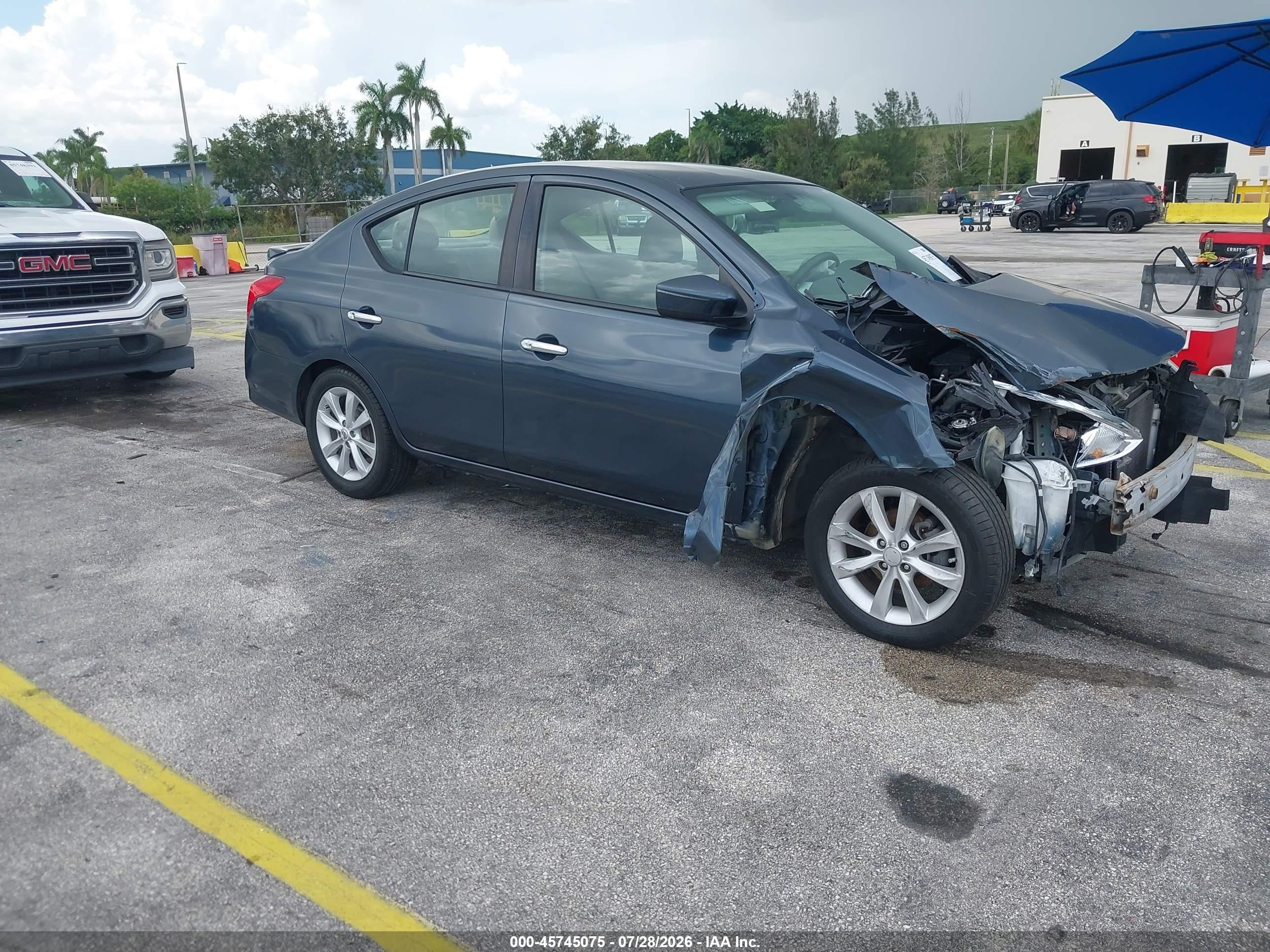 2015 Nissan Versa 1.6 Sl Синий vin: 3N1CN7AP9FL848346
