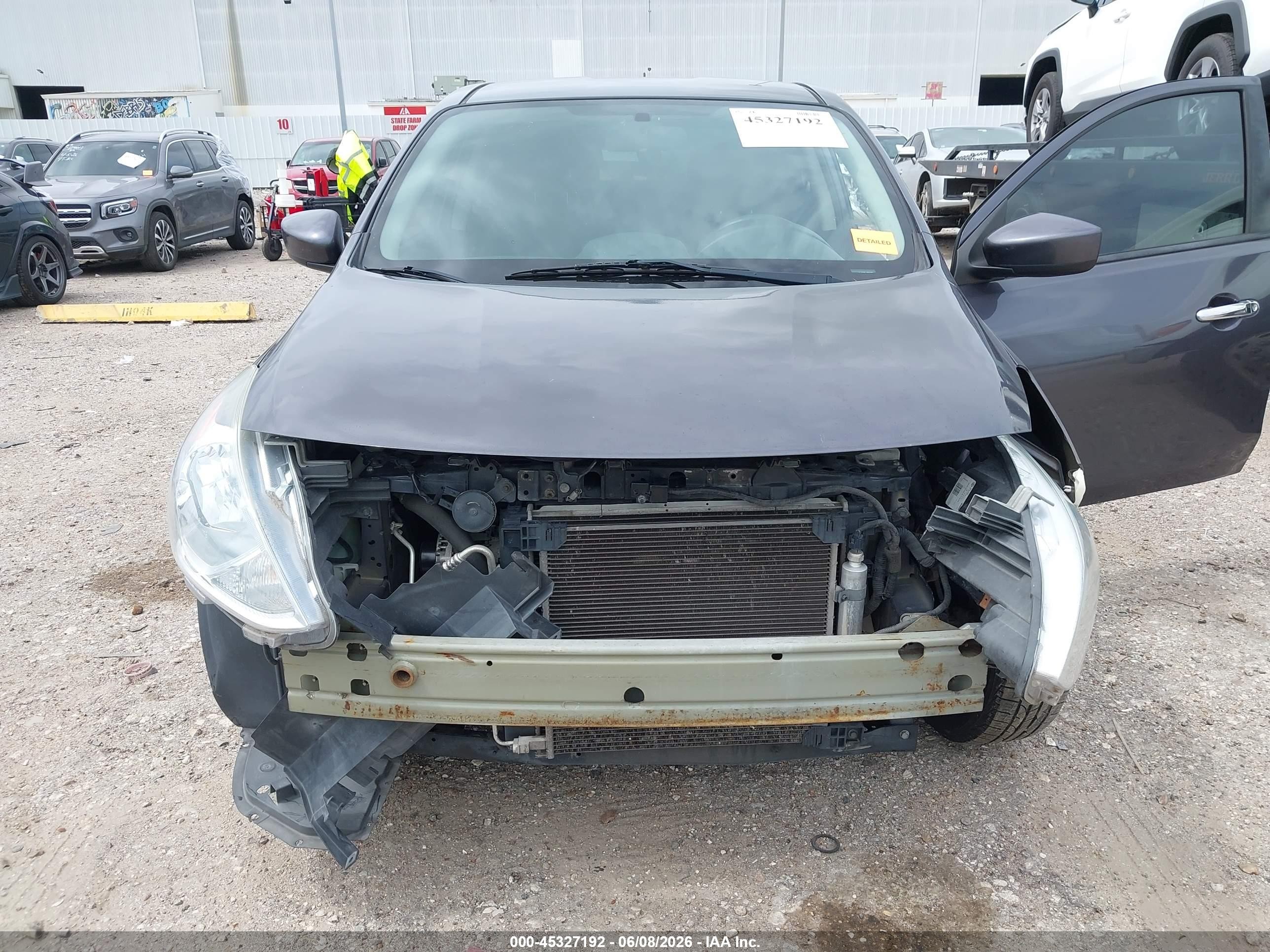 2015 Nissan Versa 1.6 Sv Gray vin: 3N1CN7AP9FL921165