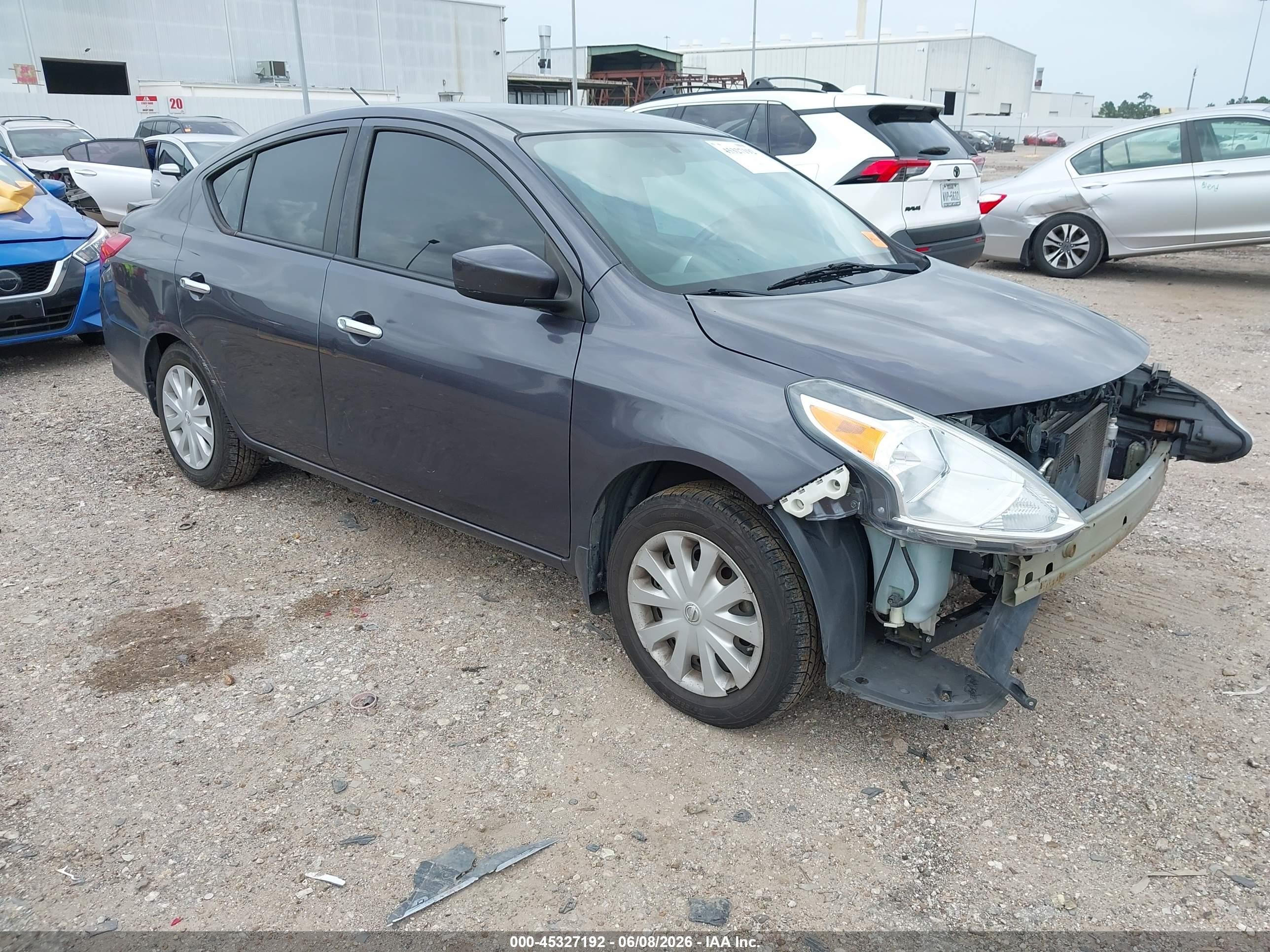 2015 Nissan Versa 1.6 Sv Gray vin: 3N1CN7AP9FL921165