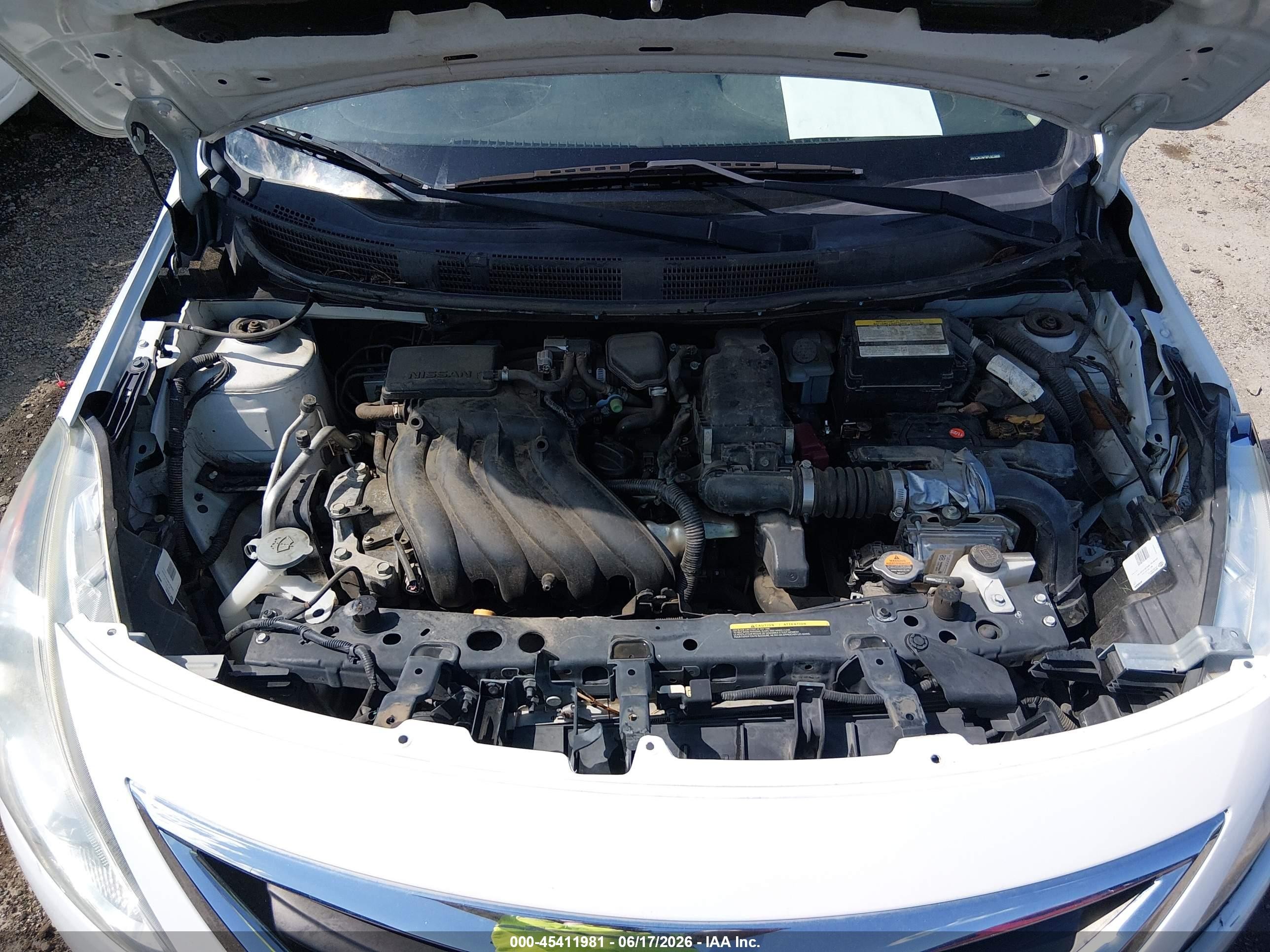 2015 Nissan Versa 1.6 S+ White vin: 3N1CN7AP9FL923868