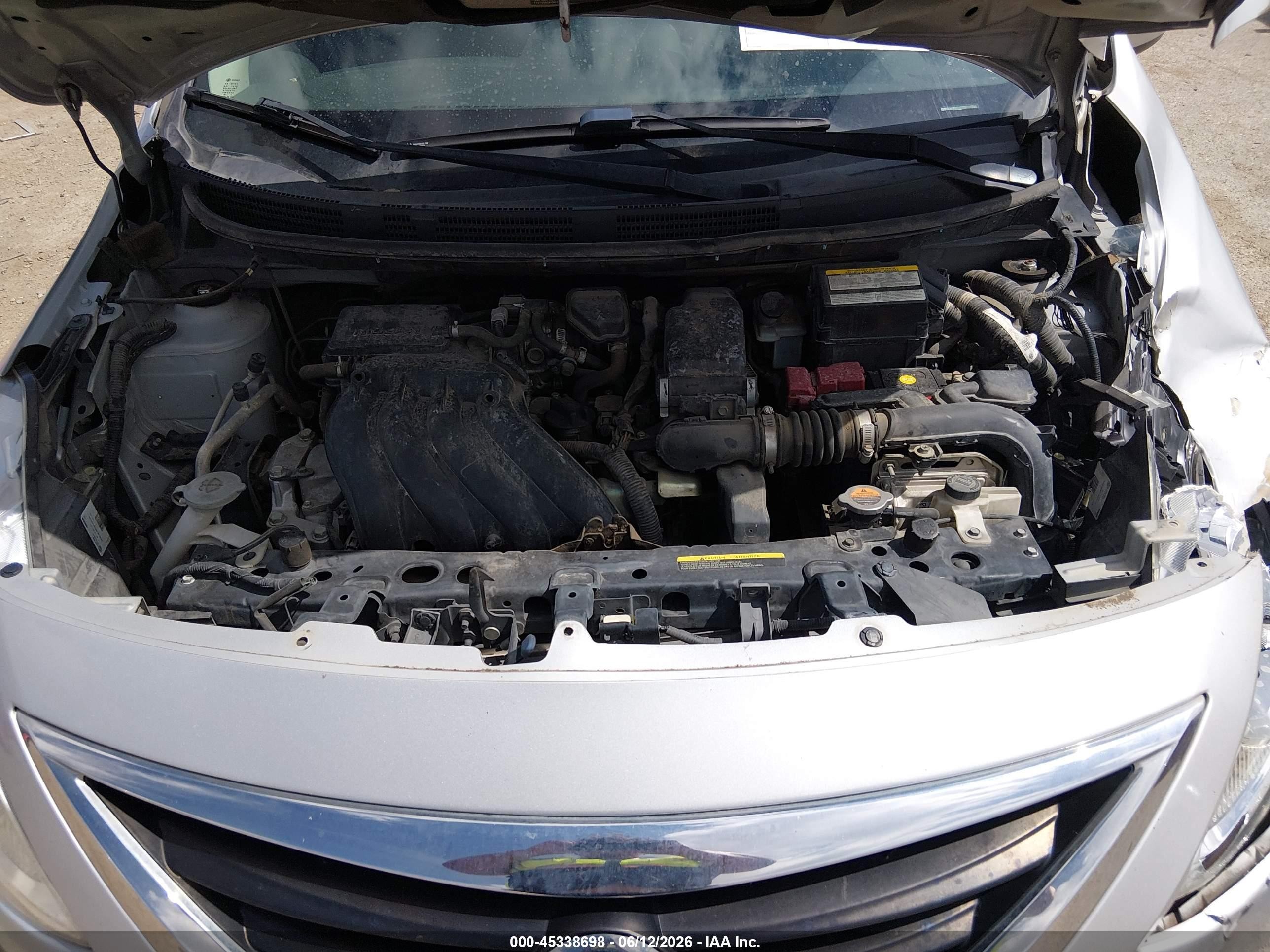 2015 Nissan Versa 1.6 Sv Silver vin: 3N1CN7AP9FL951766