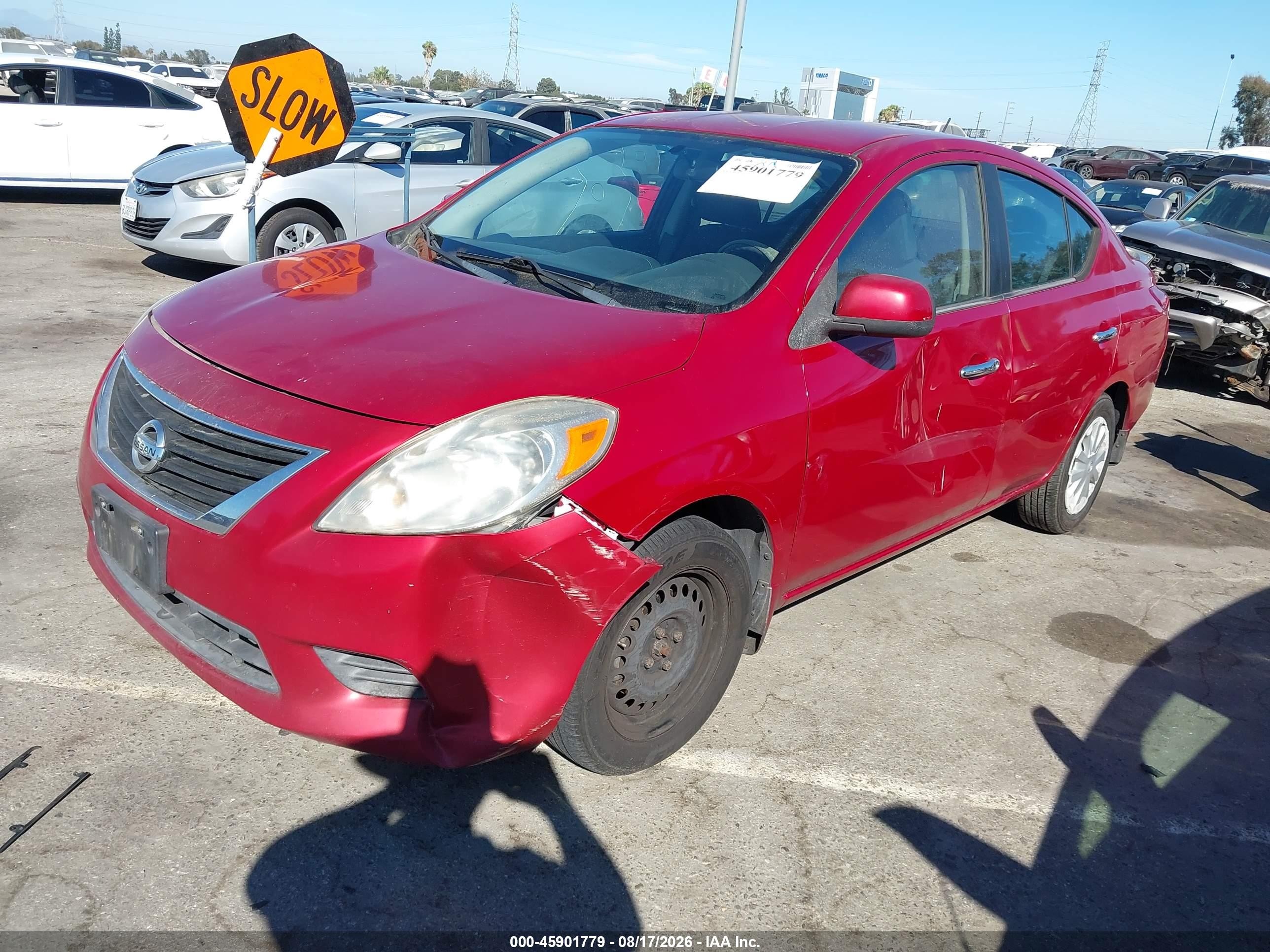 2012 Nissan Versa 1.6 Sv Red vin: 3N1CN7APXCL856824