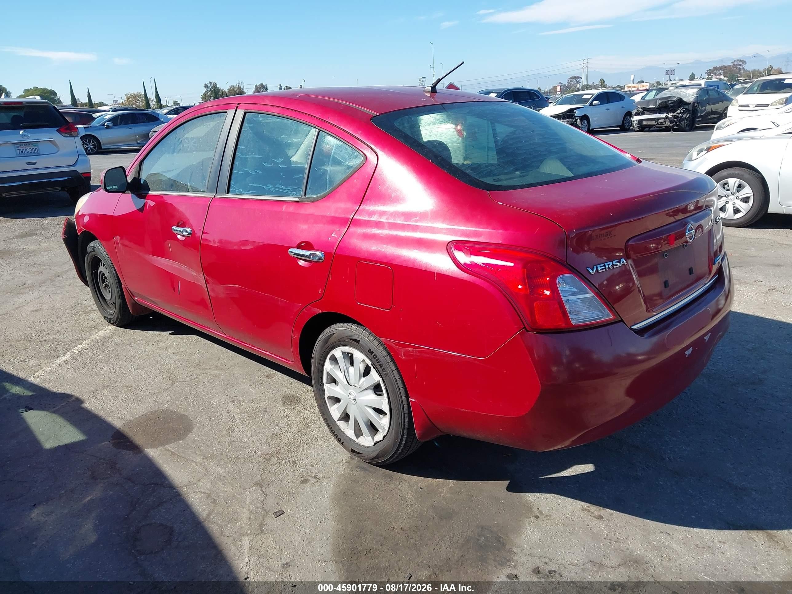 2012 Nissan Versa 1.6 Sv Red vin: 3N1CN7APXCL856824
