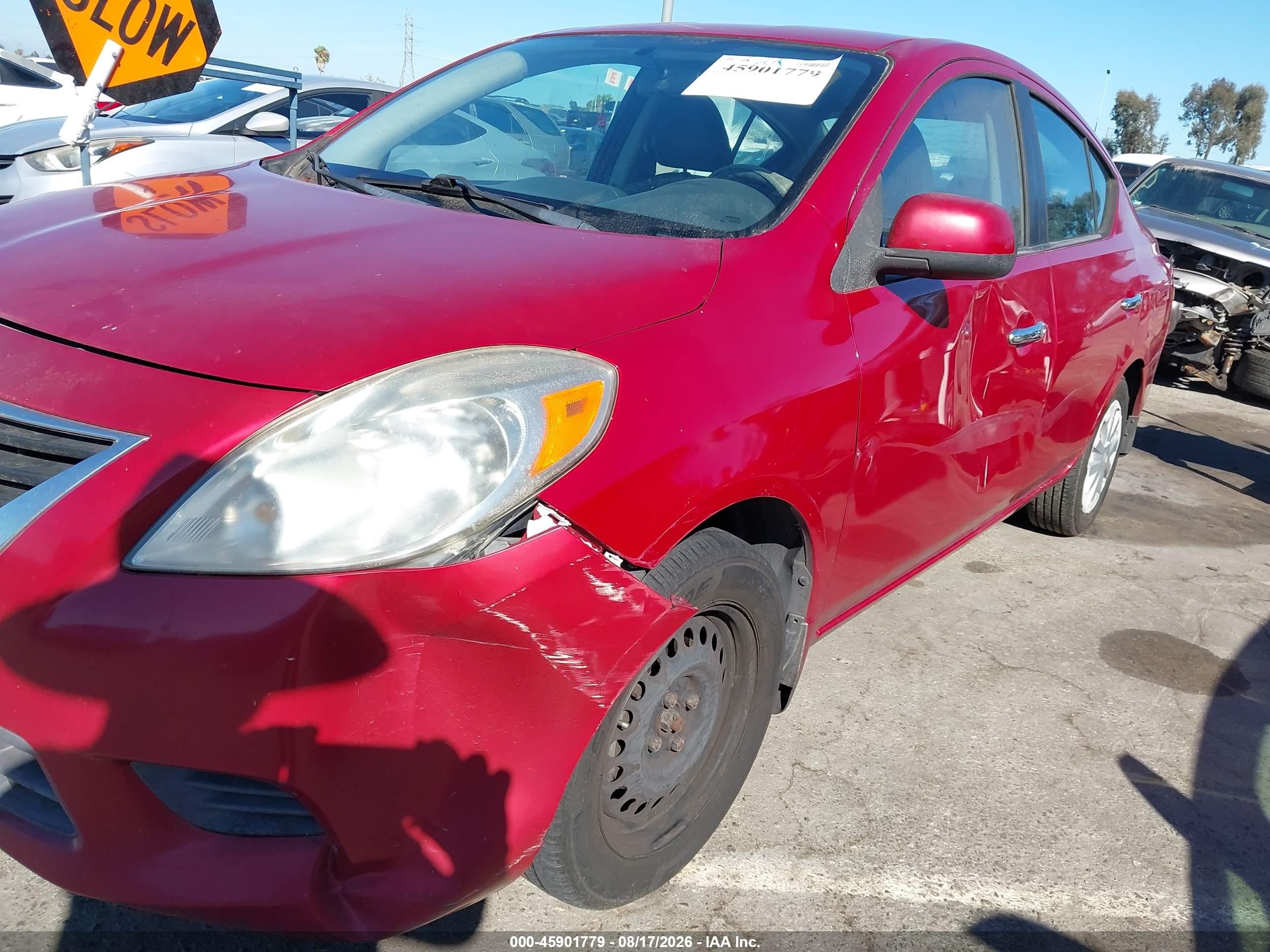 2012 Nissan Versa 1.6 Sv Red vin: 3N1CN7APXCL856824