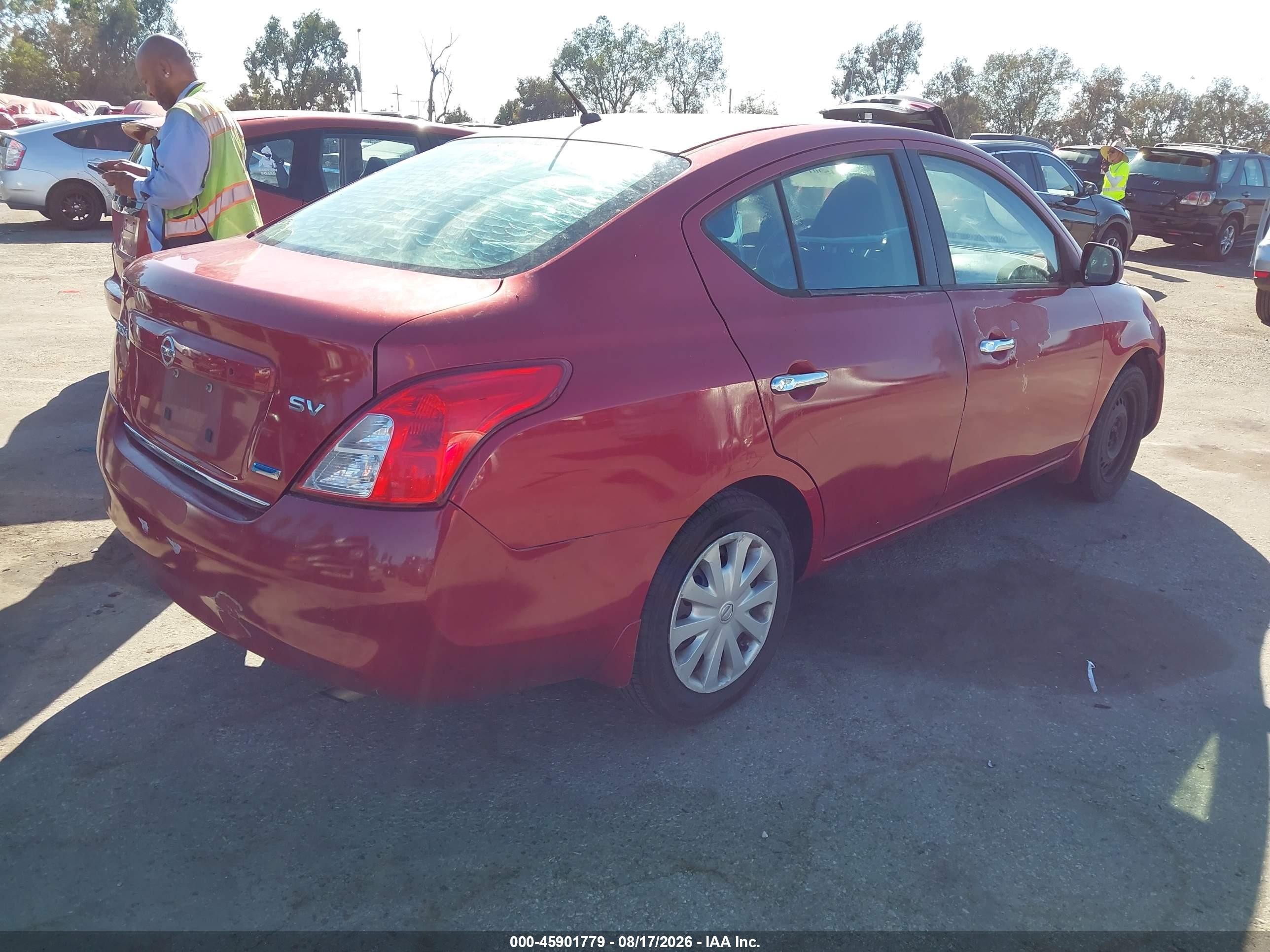 2012 Nissan Versa 1.6 Sv Red vin: 3N1CN7APXCL856824