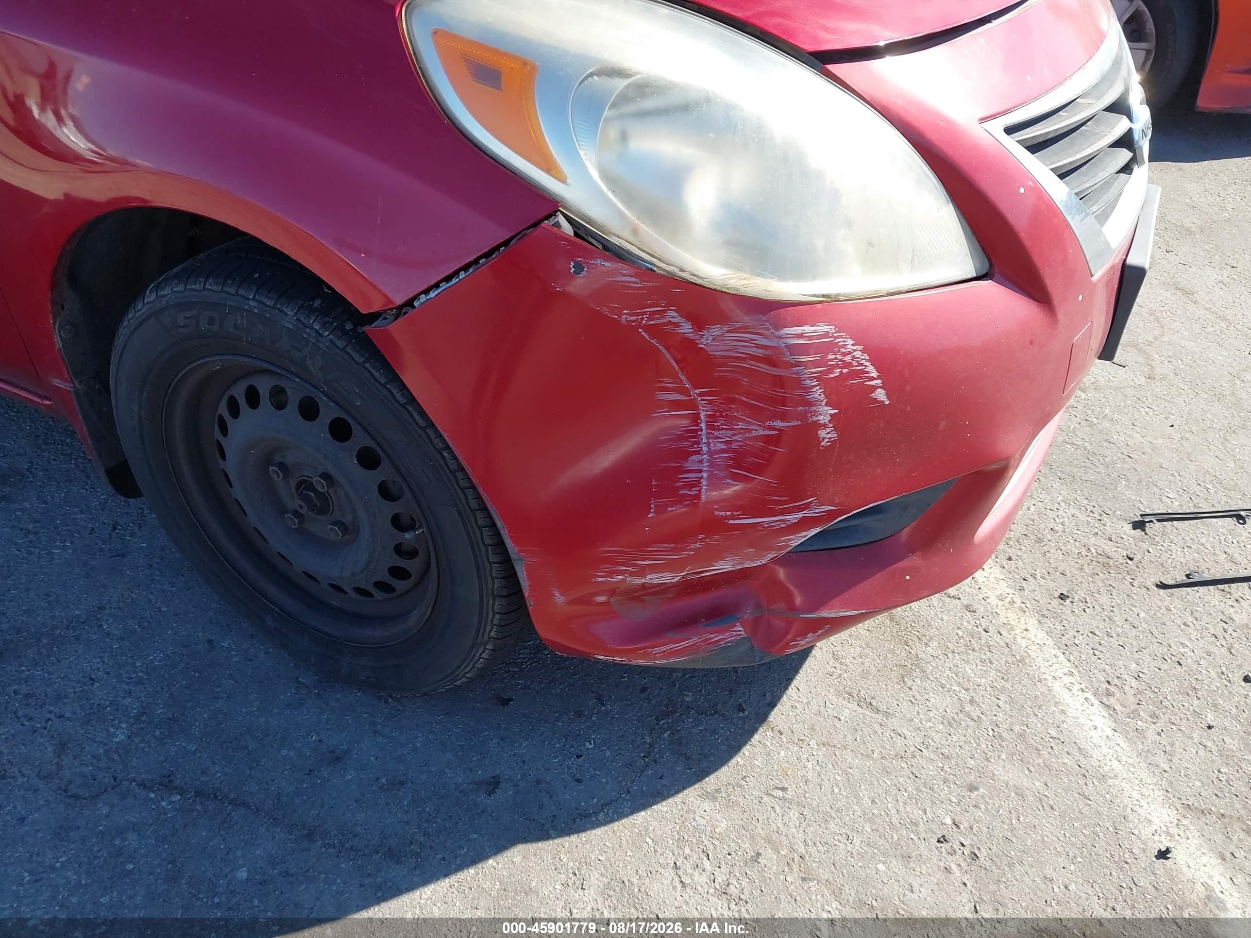 2012 Nissan Versa 1.6 Sv Red vin: 3N1CN7APXCL856824